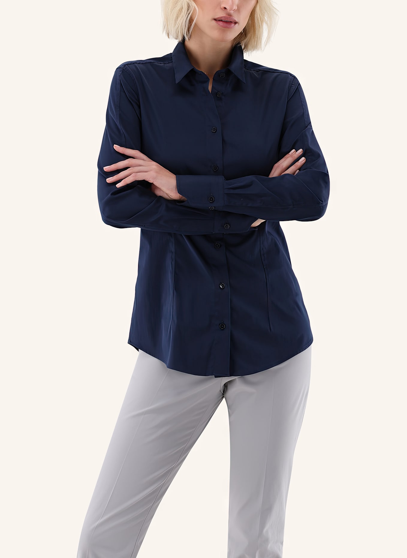 van Laack Bluse Modern Fit: DUNKELBLAU