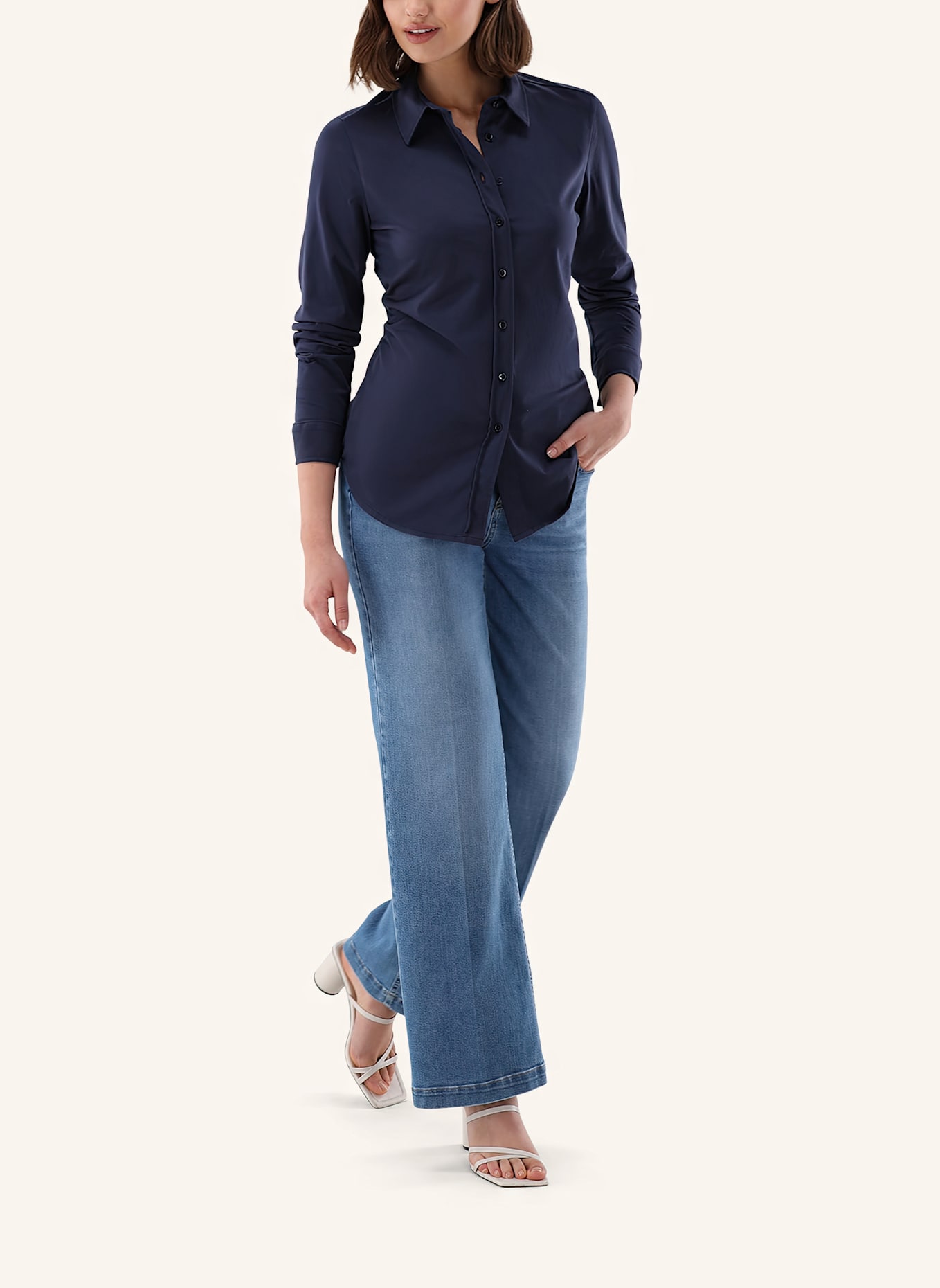van Laack Bluse Modern Fit: DUNKELBLAU
