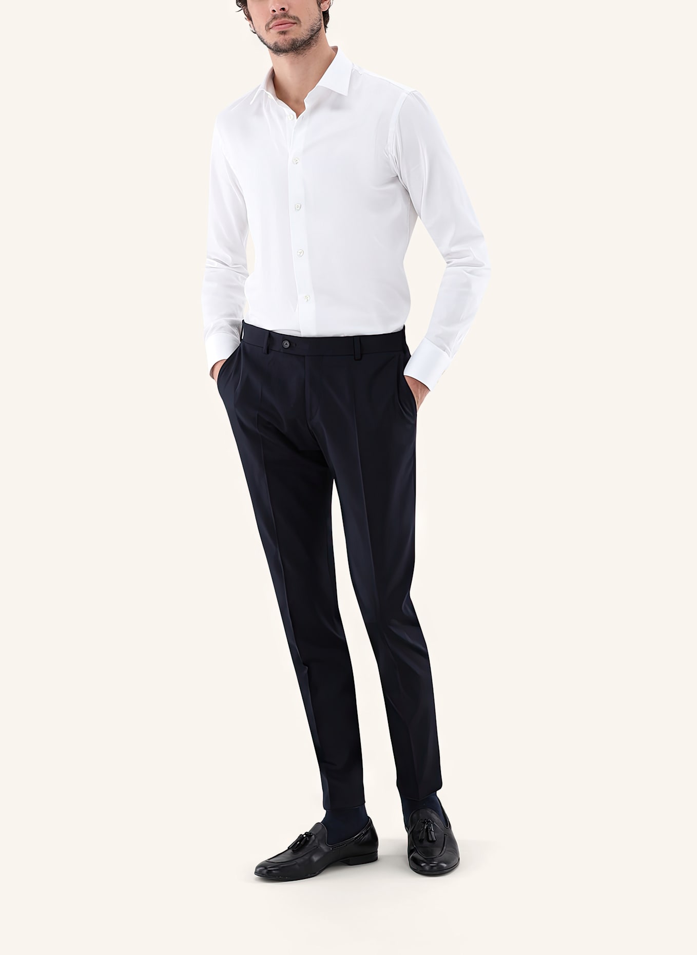 van Laack Hemd Slim Fit: WEISS