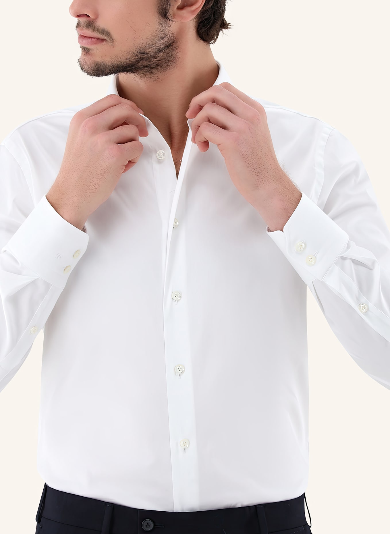 van Laack Hemd Slim Fit: WEISS