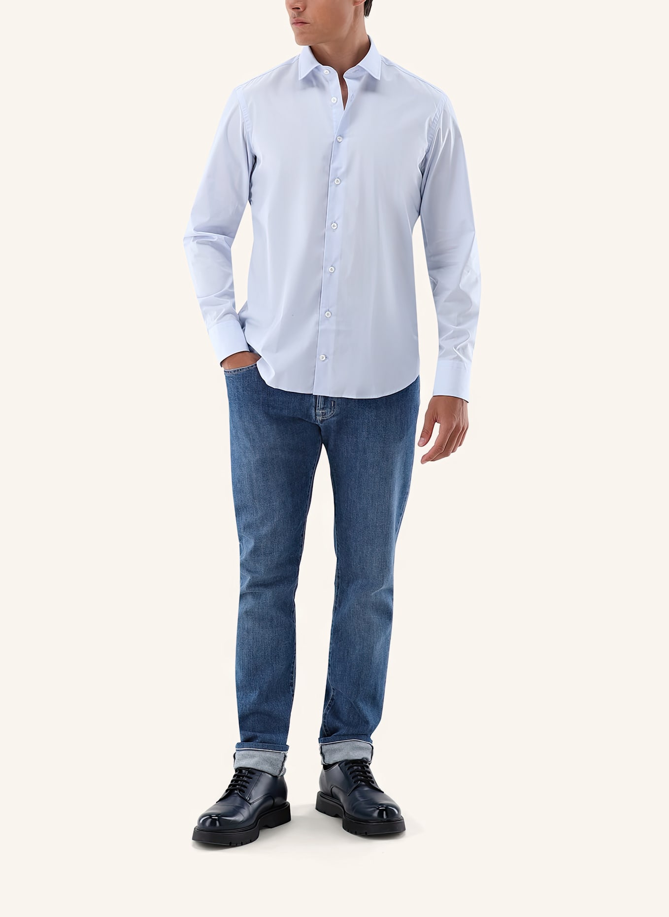 van Laack Hemd Tailor Fit: BLAU