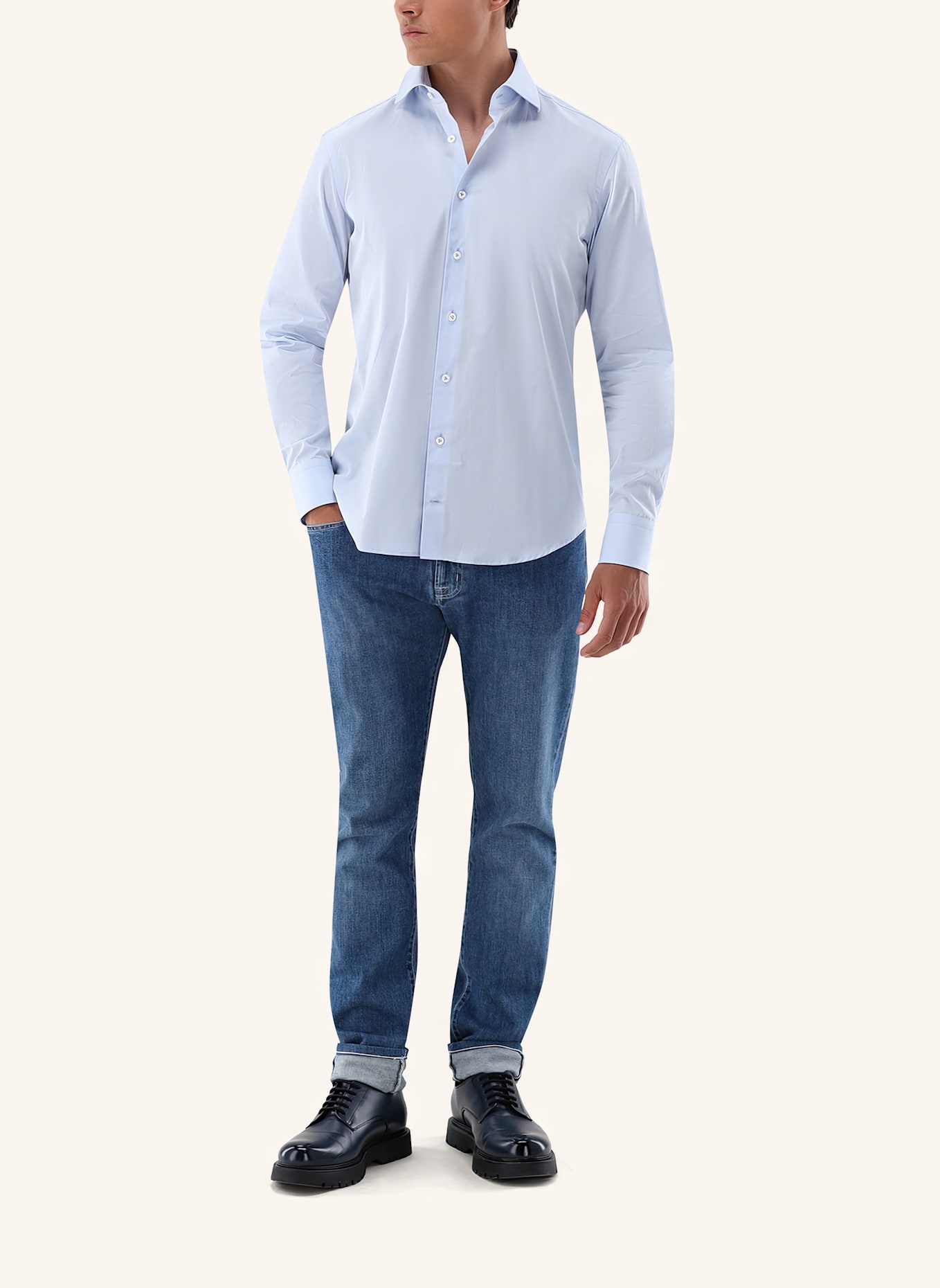 van Laack Hemd Tailor Fit: BLAU