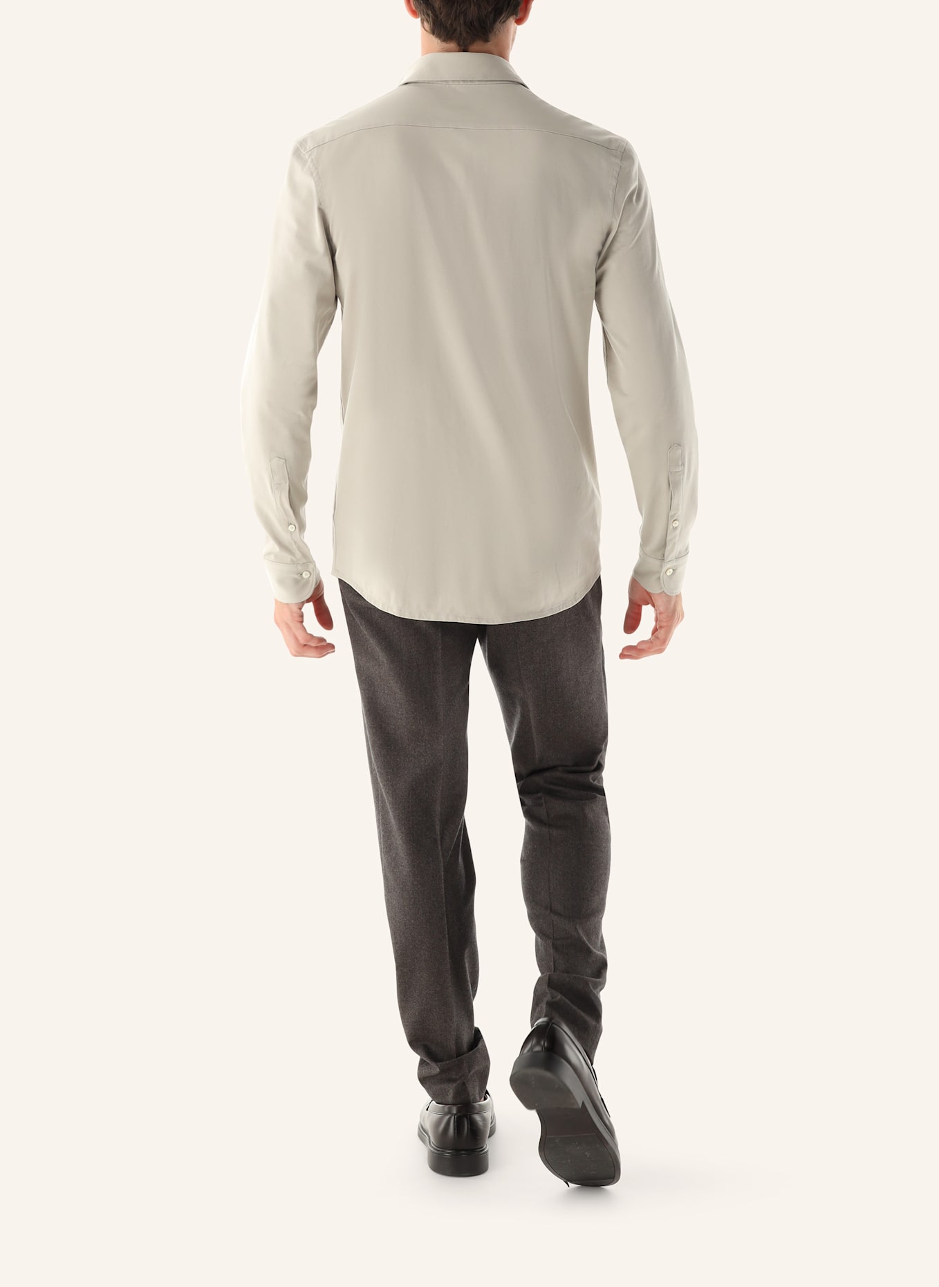 van Laack Hemd Slim Fit: BEIGE/ BRAUN