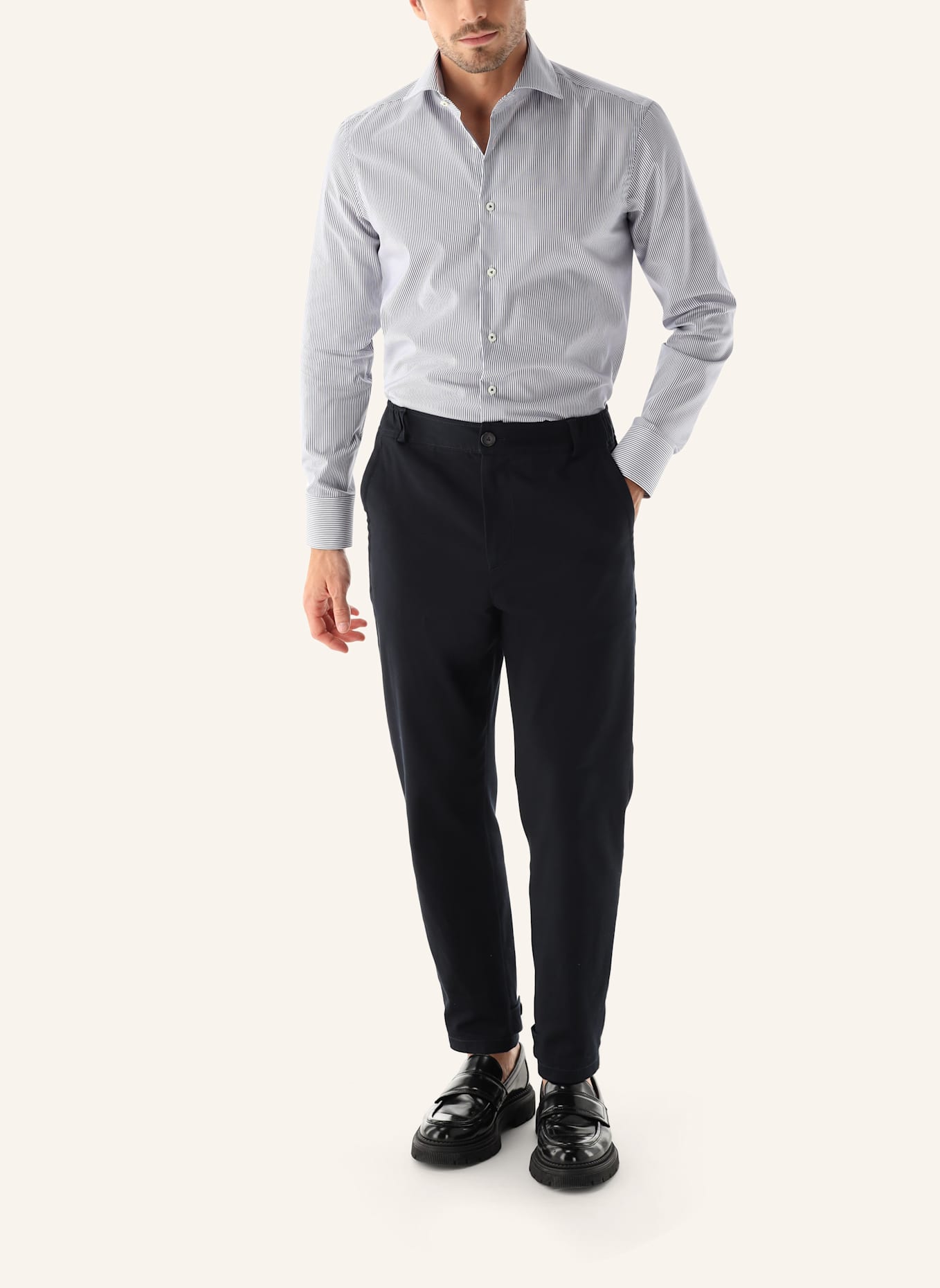 van Laack Hemd Slim Fit: DUNKELBLAU