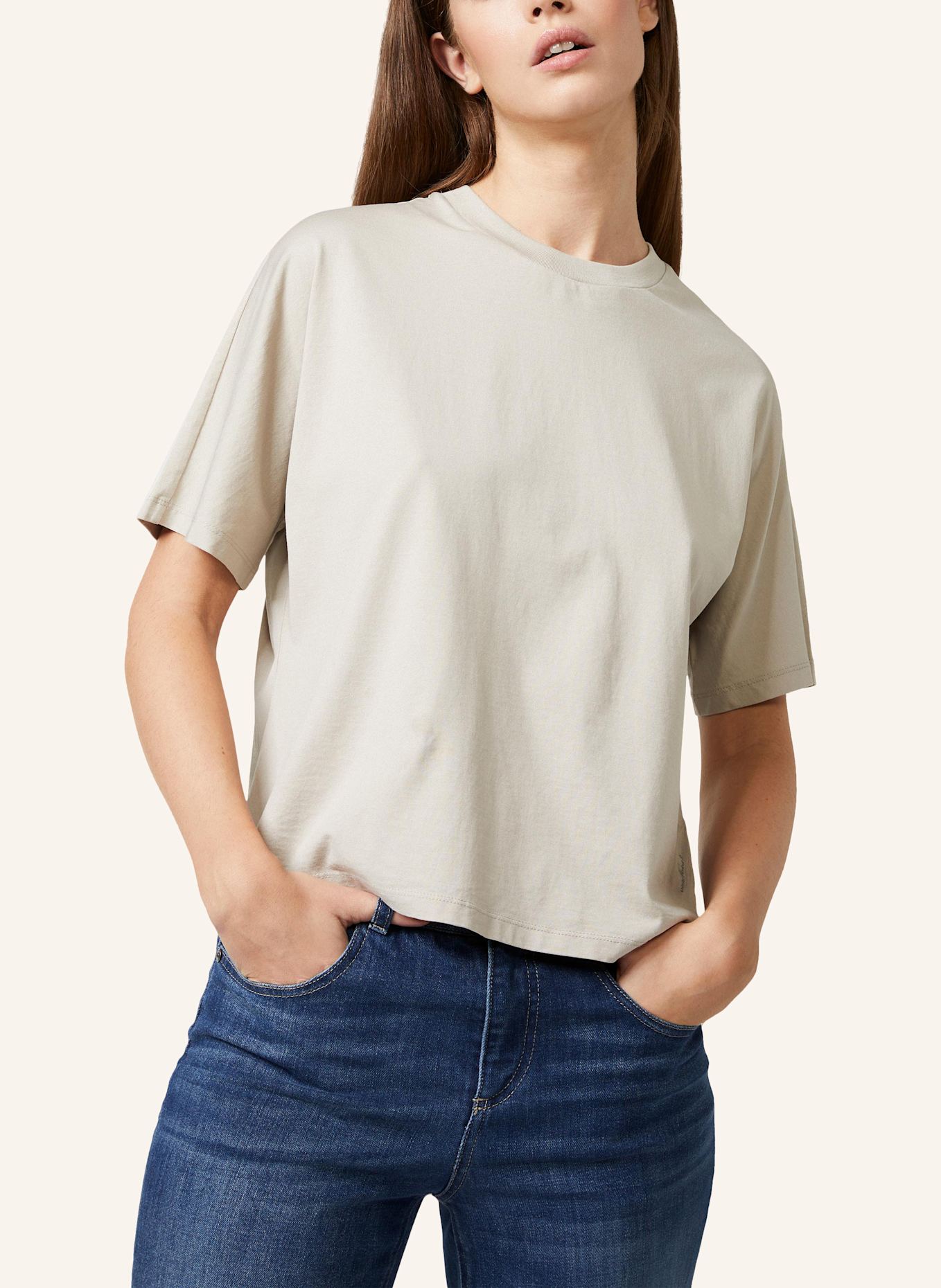 van Laack T-Shirt Modern Fit: BEIGE/ BRAUN