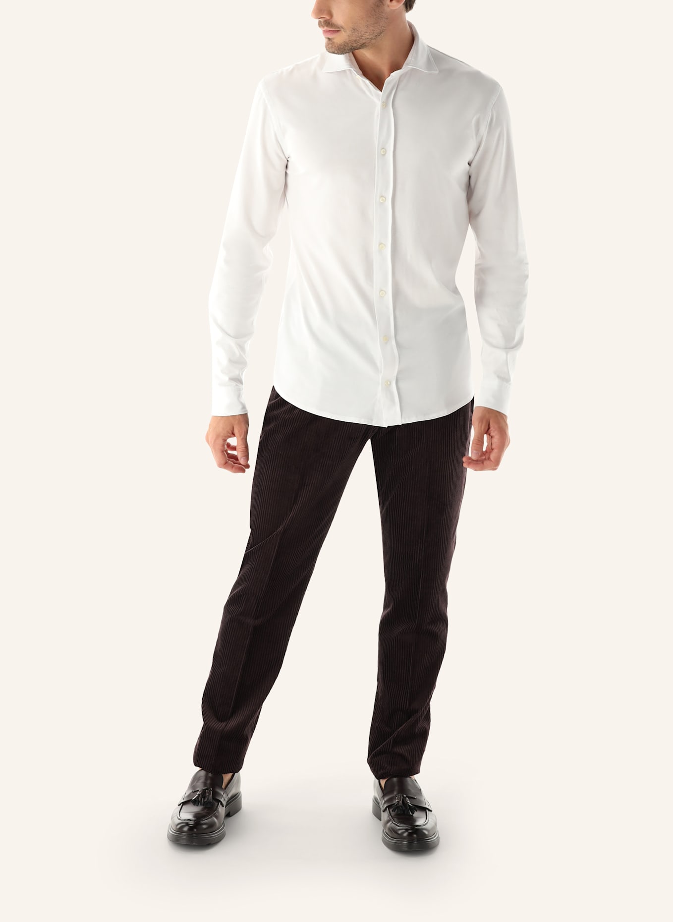 van Laack Hemd Slim Fit: WEISS