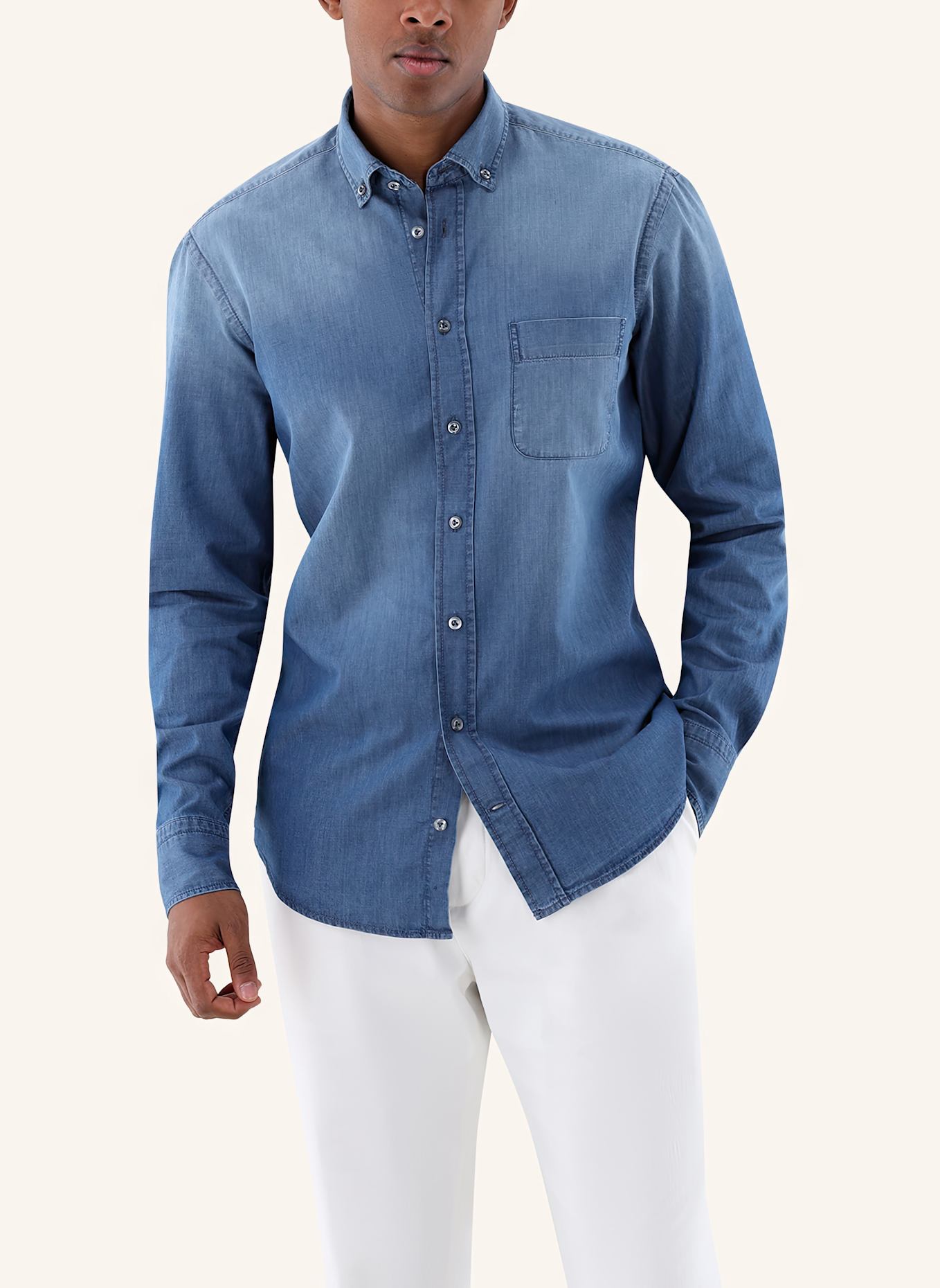 van Laack Hemd Tailor Fit: BLAU