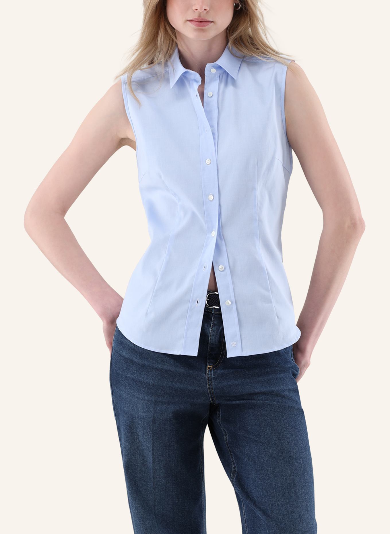 van Laack Bluse Slim Fit: BLAU