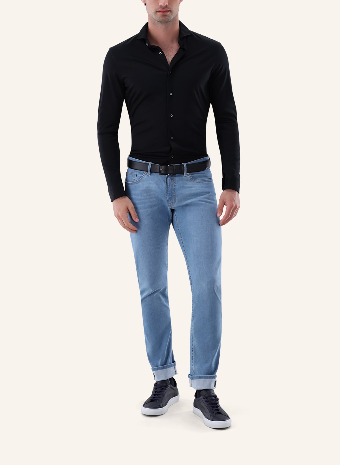 van Laack Hemd Slim Fit: SCHWARZ