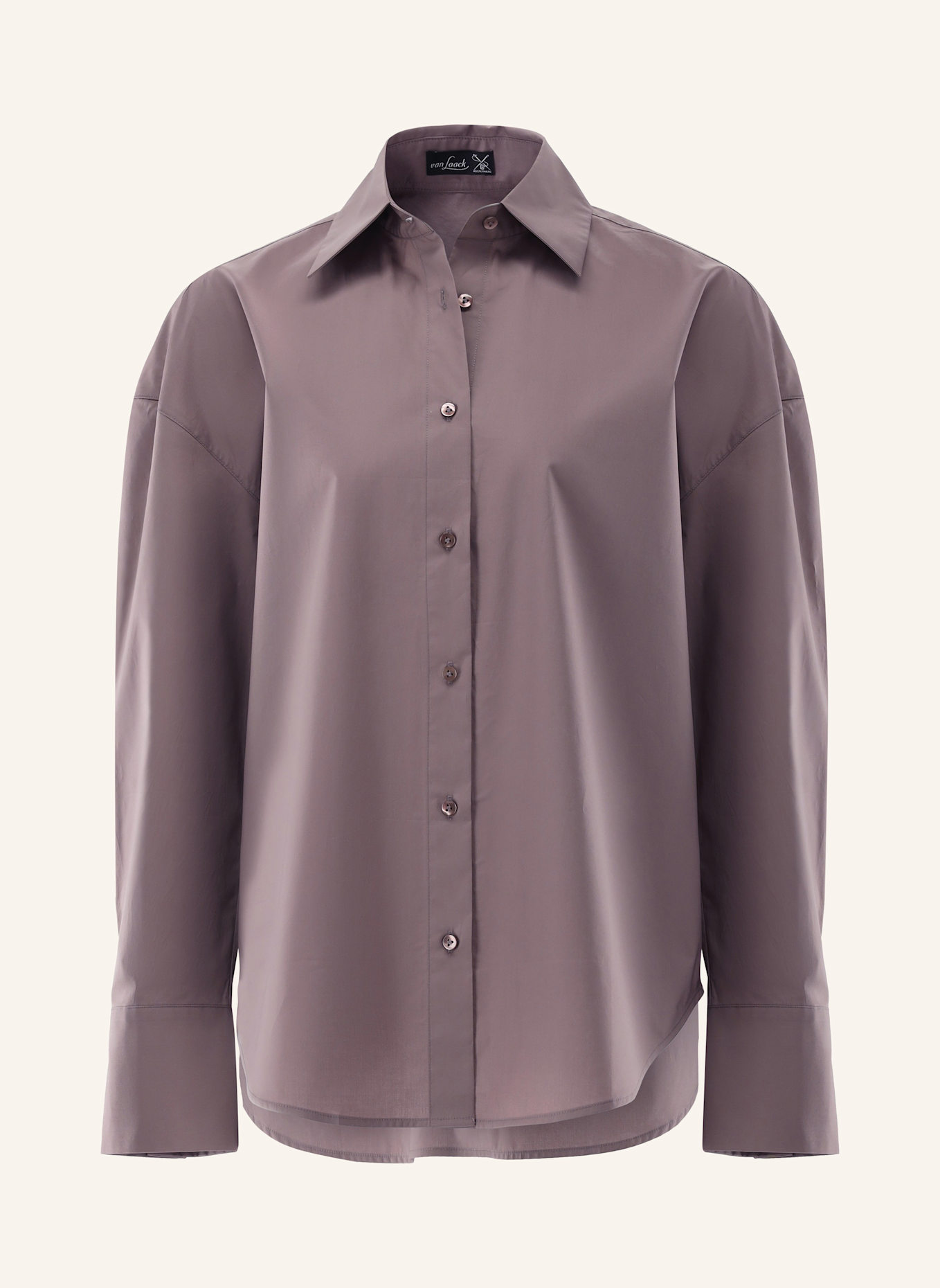 van Laack Bluse Modern Fit: BEIGE/ BRAUN