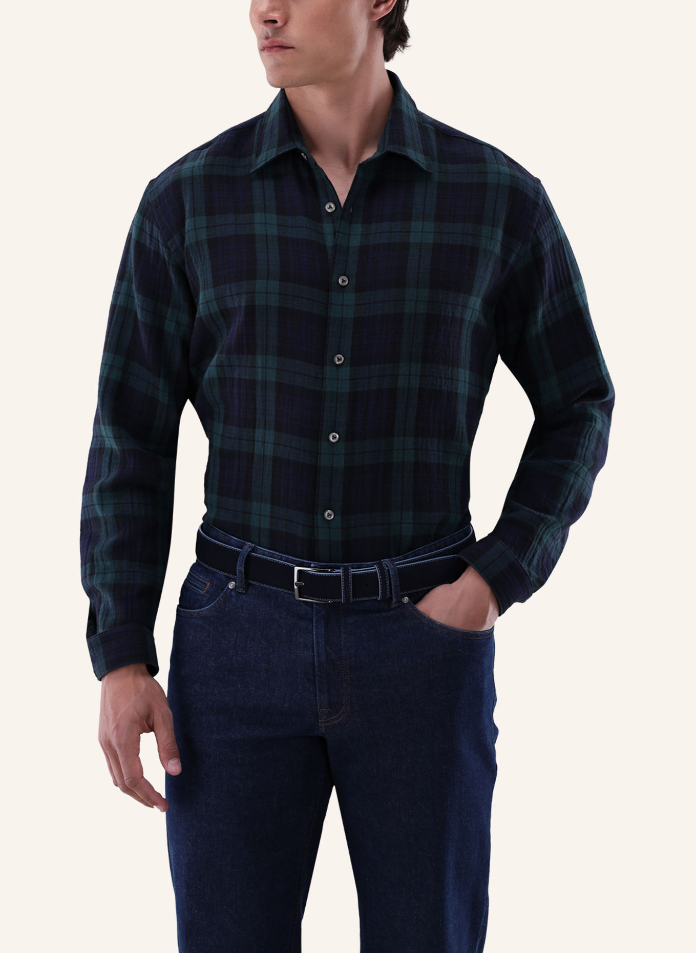 van Laack Hemd Tailor Fit: DUNKELBLAU