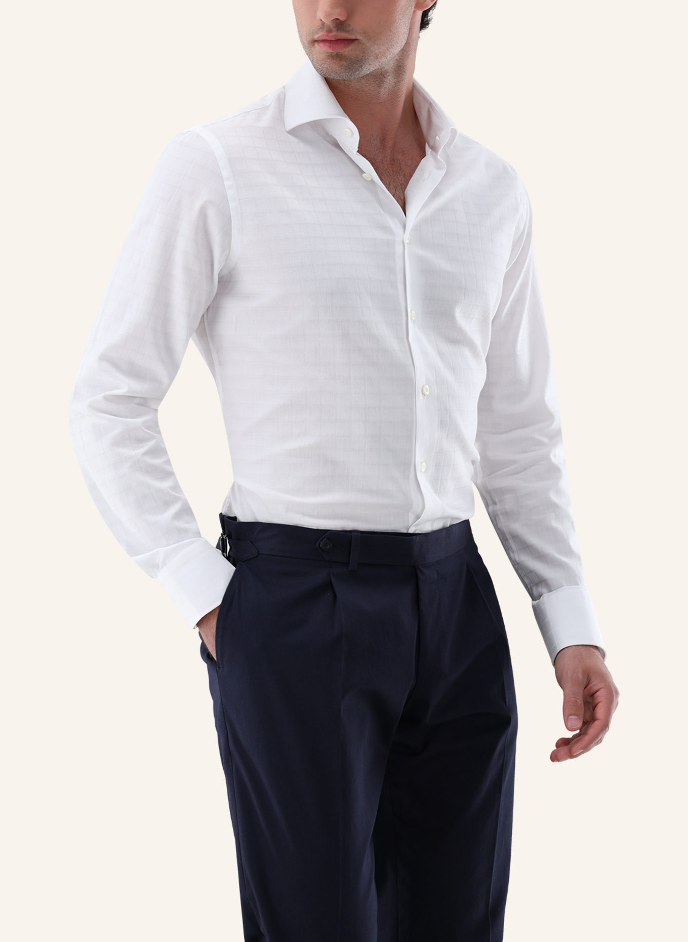 van Laack Hemd Slim Fit: WEISS