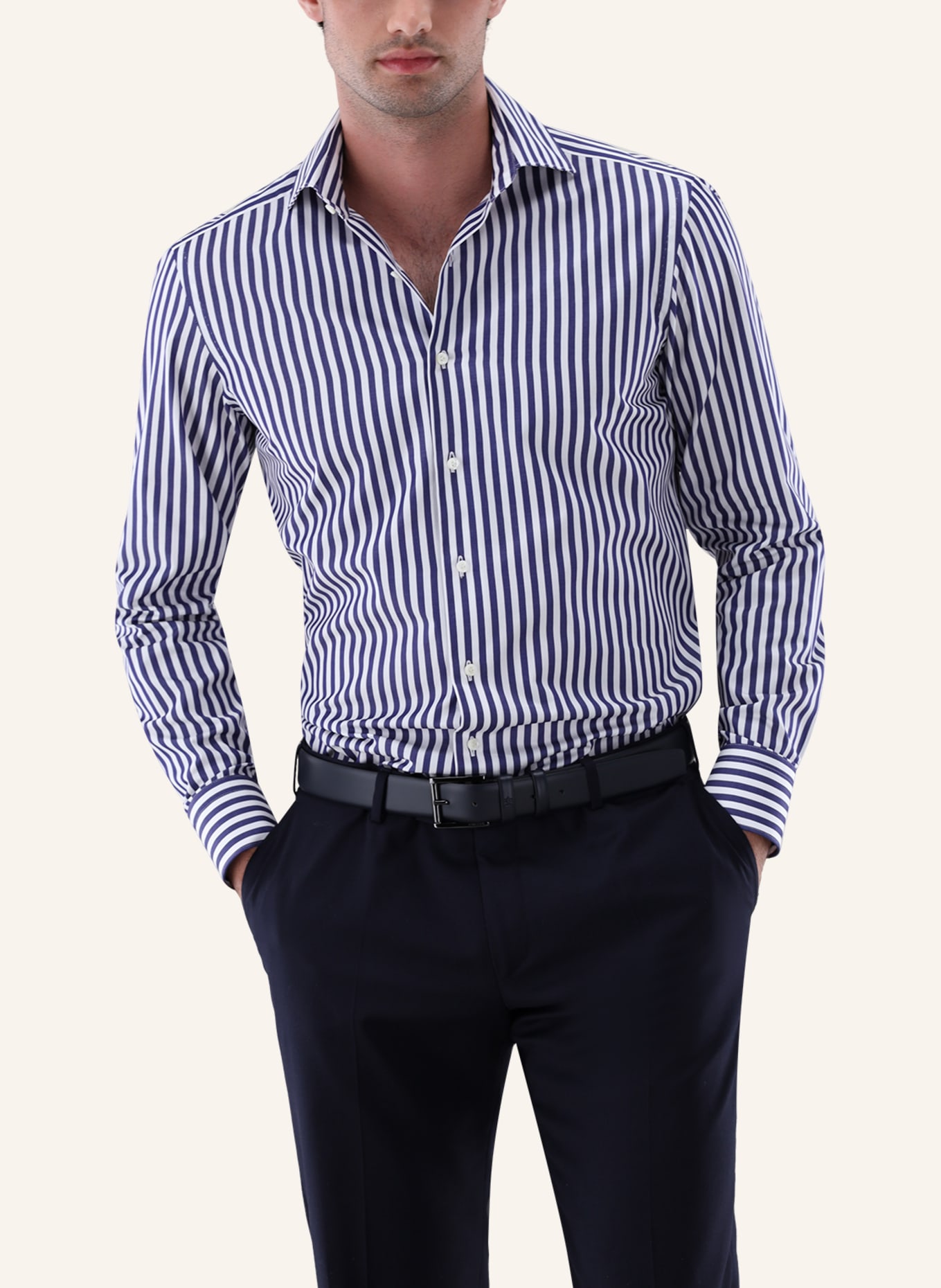 van Laack Hemd Tailor Fit: DUNKELBLAU