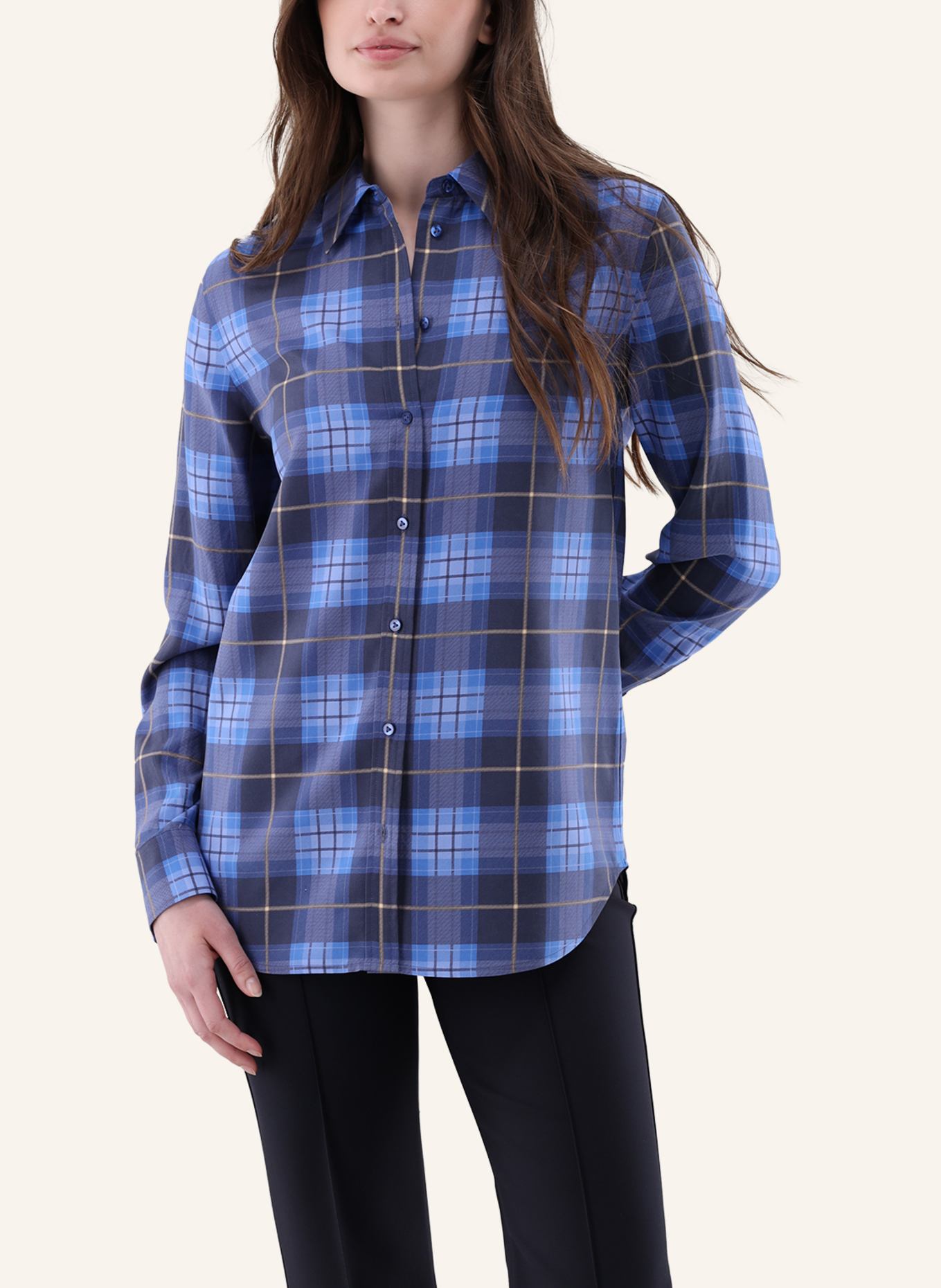 van Laack Bluse Modern Fit: BLAU