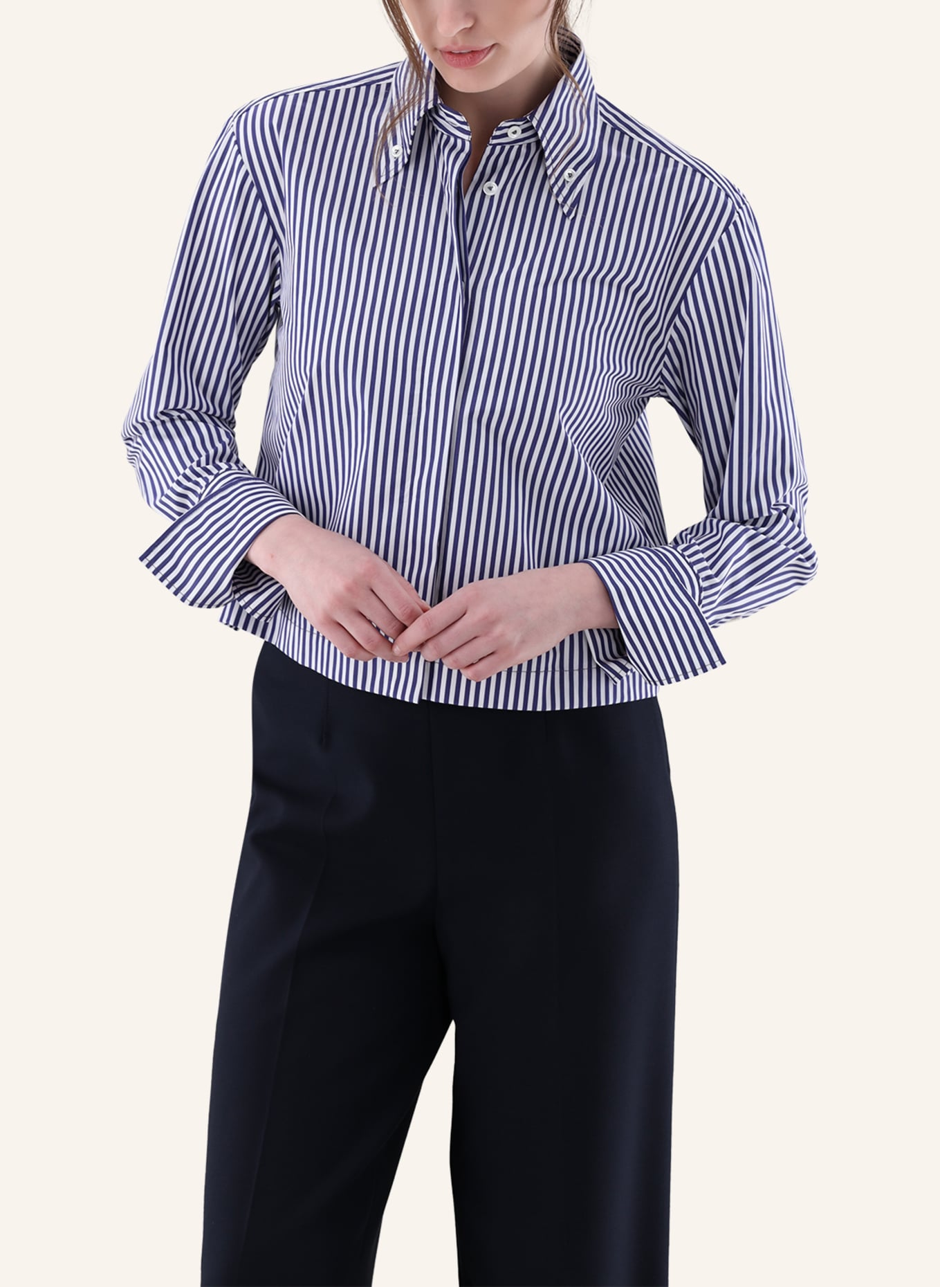 van Laack Bluse Modern Fit: DUNKELBLAU