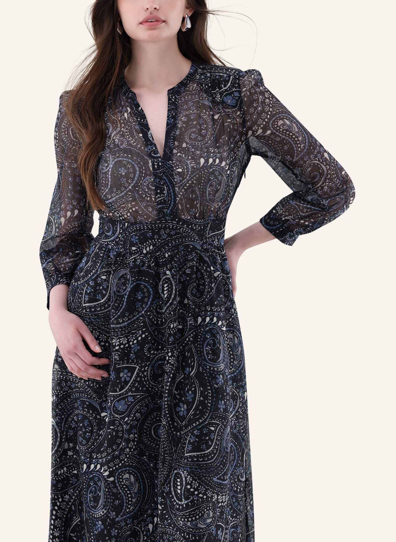 van Laack Kleid Comfort Fit: DUNKELBLAU