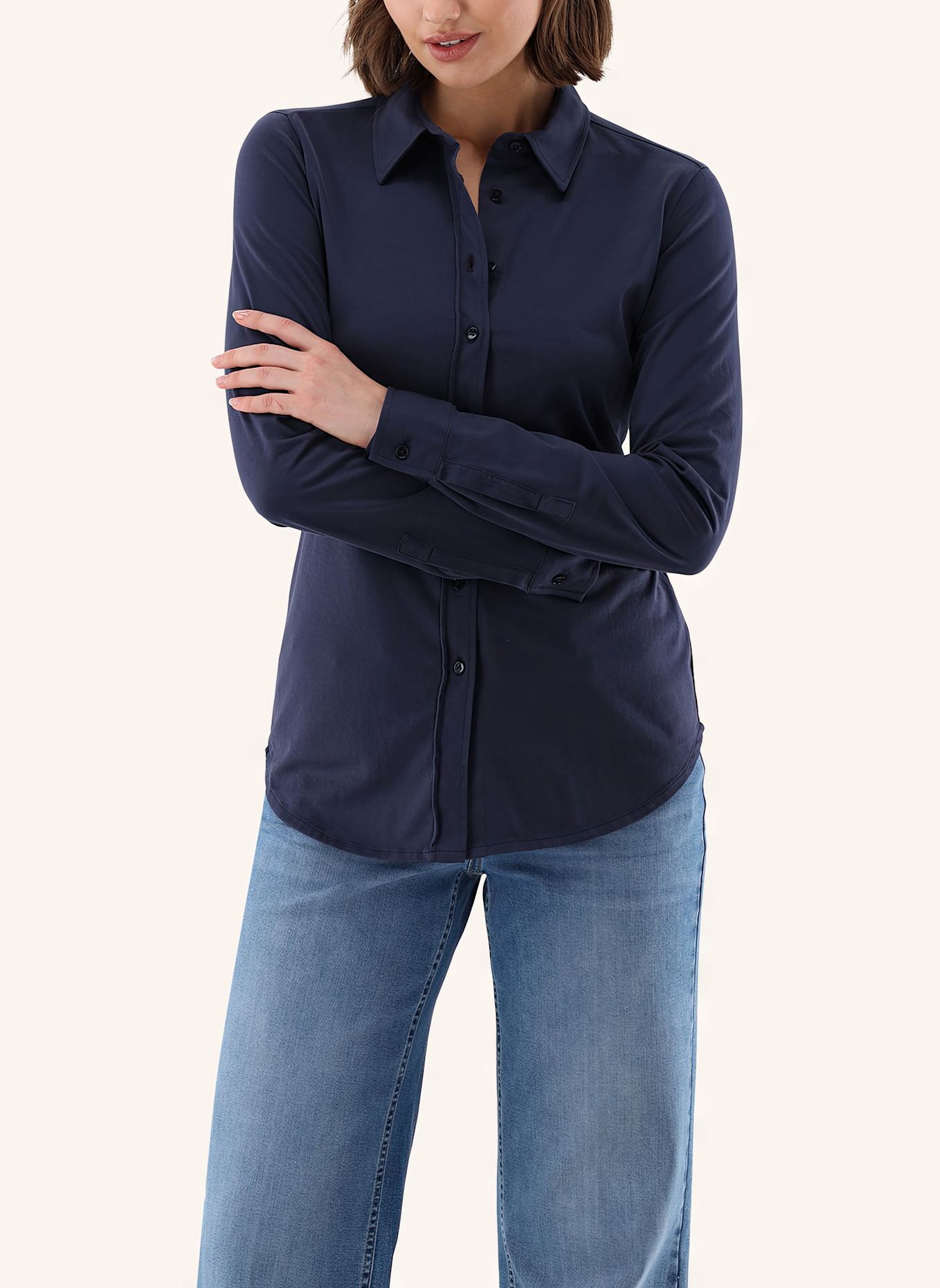 van Laack Bluse Modern Fit: DUNKELBLAU