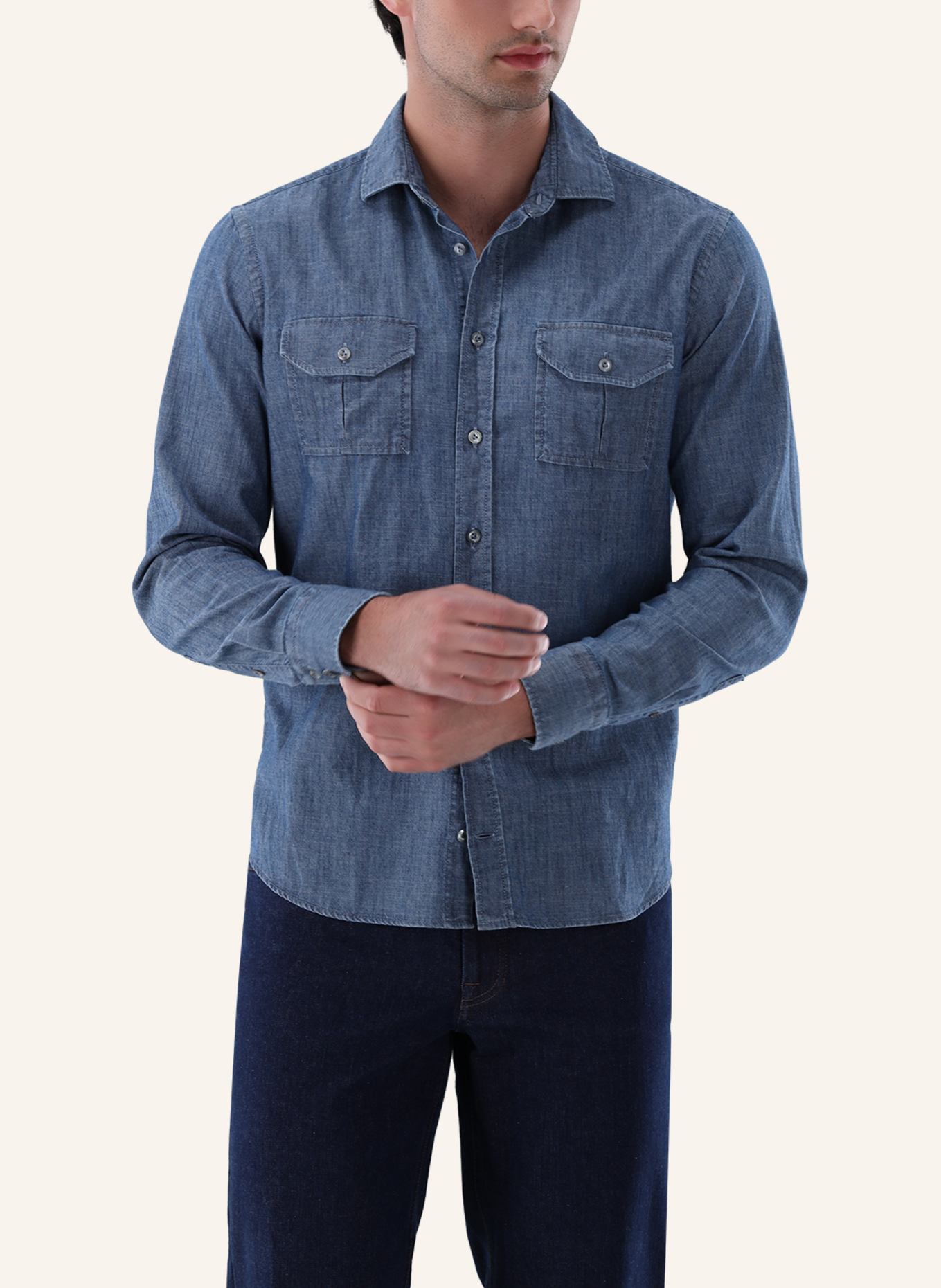 van Laack Hemd Slim Fit: BLAU