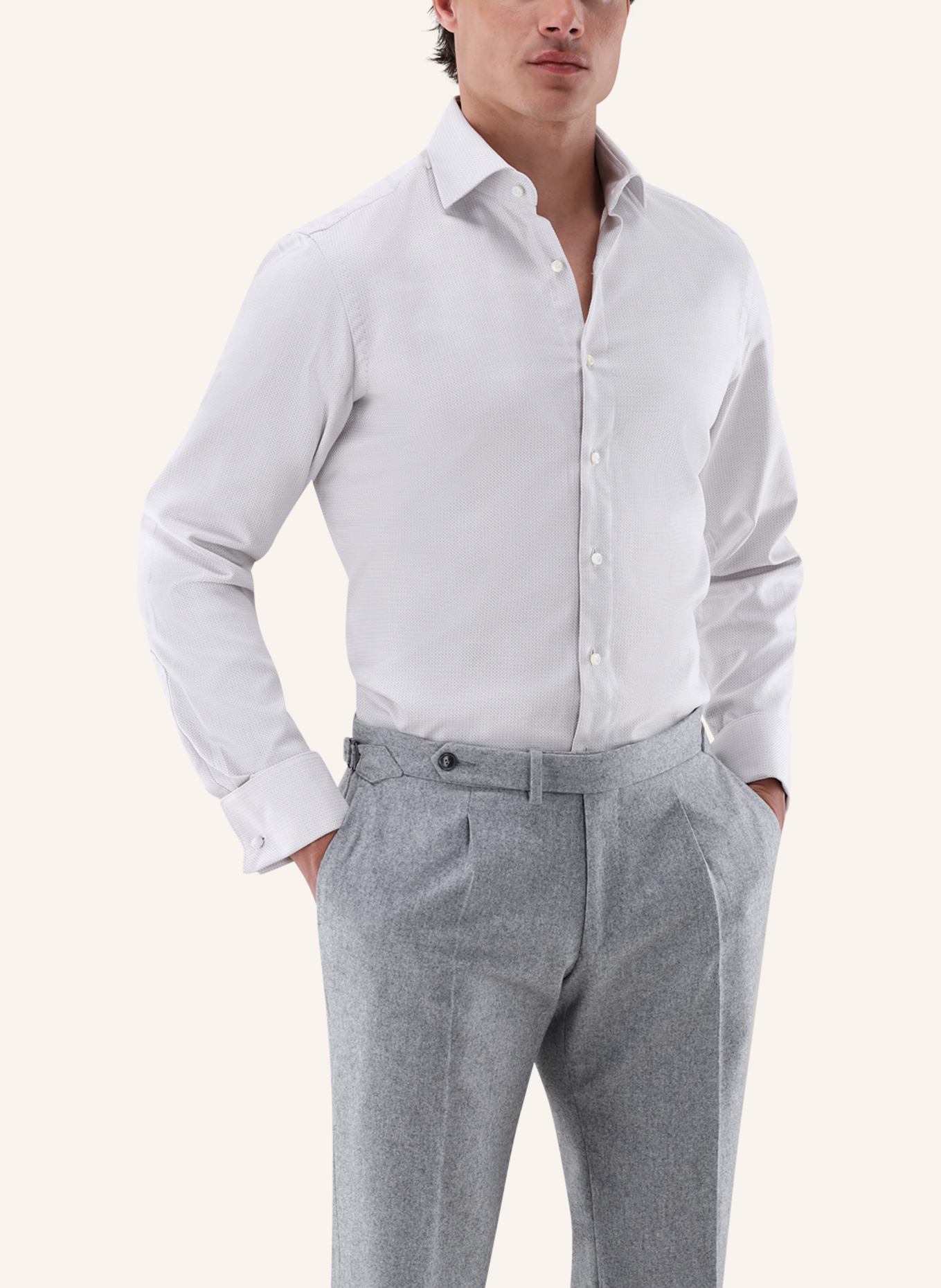 van Laack Hemd Tailor Fit: GRAU