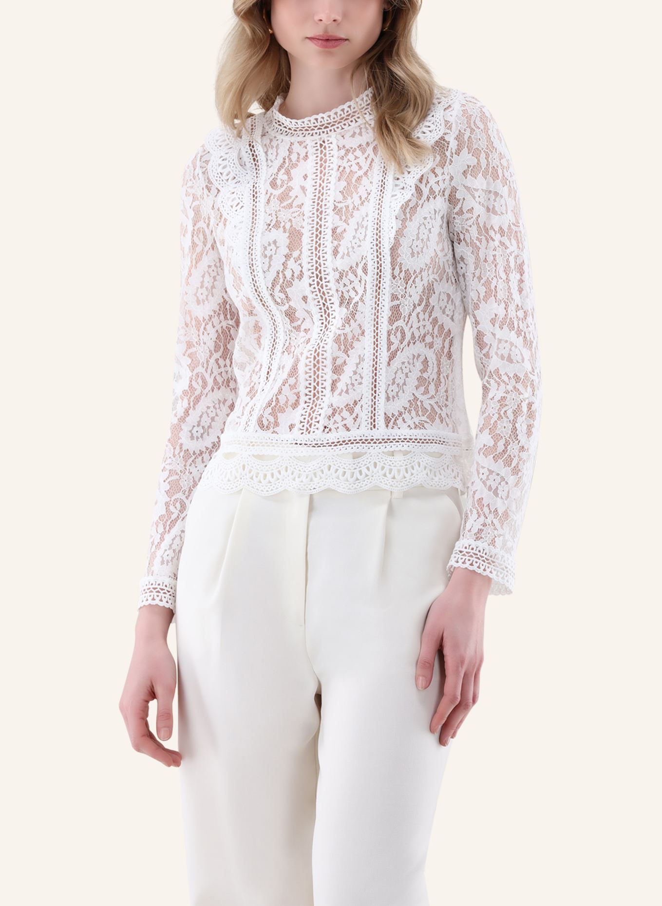 van Laack Bluse Modern Fit: BEIGE