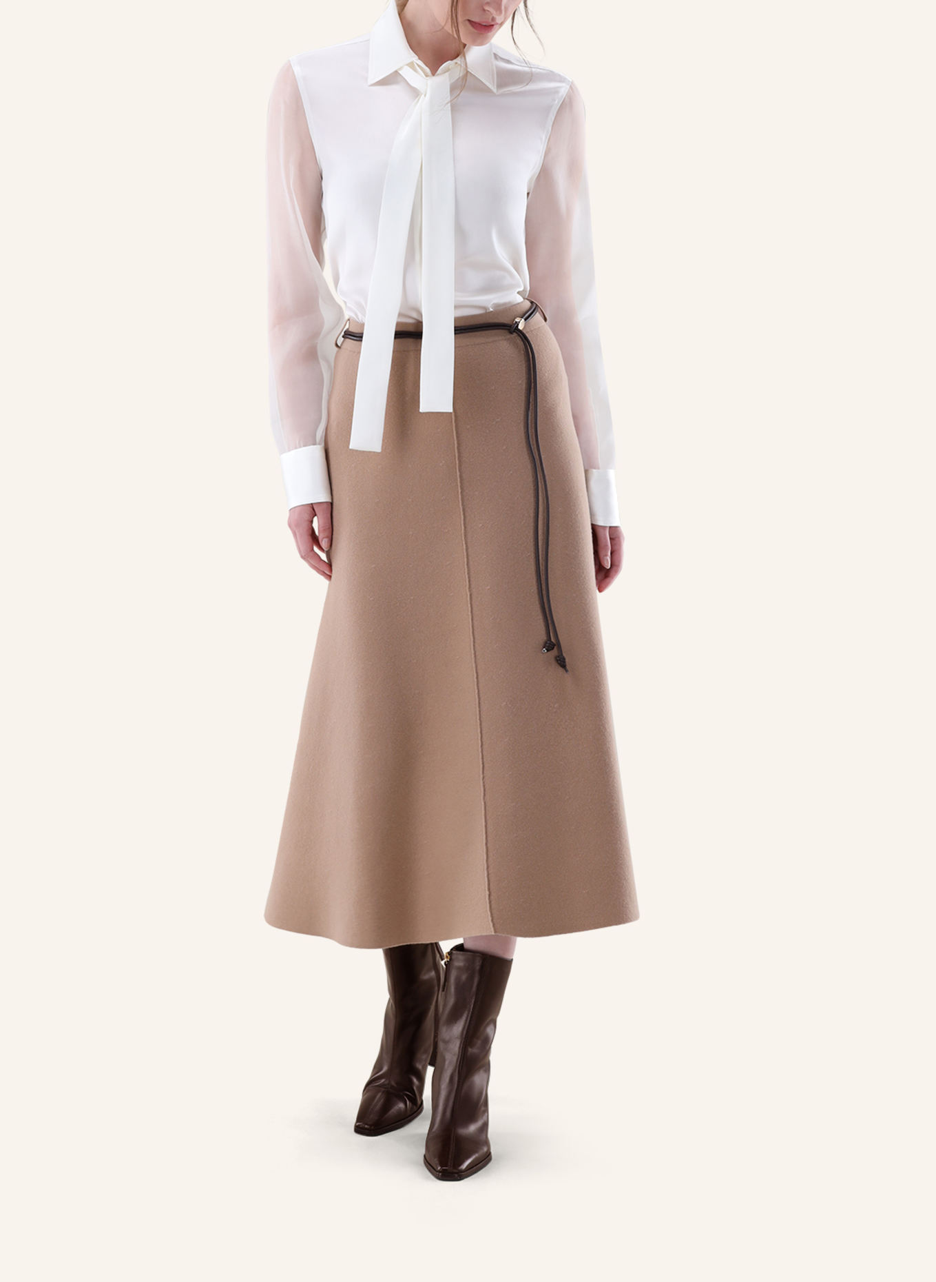 van Laack Bluse Modern Fit: BEIGE