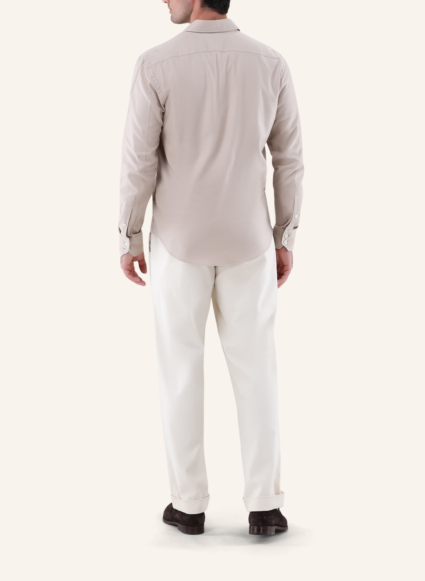 van Laack Hemd Slim Fit: BEIGE/ BRAUN
