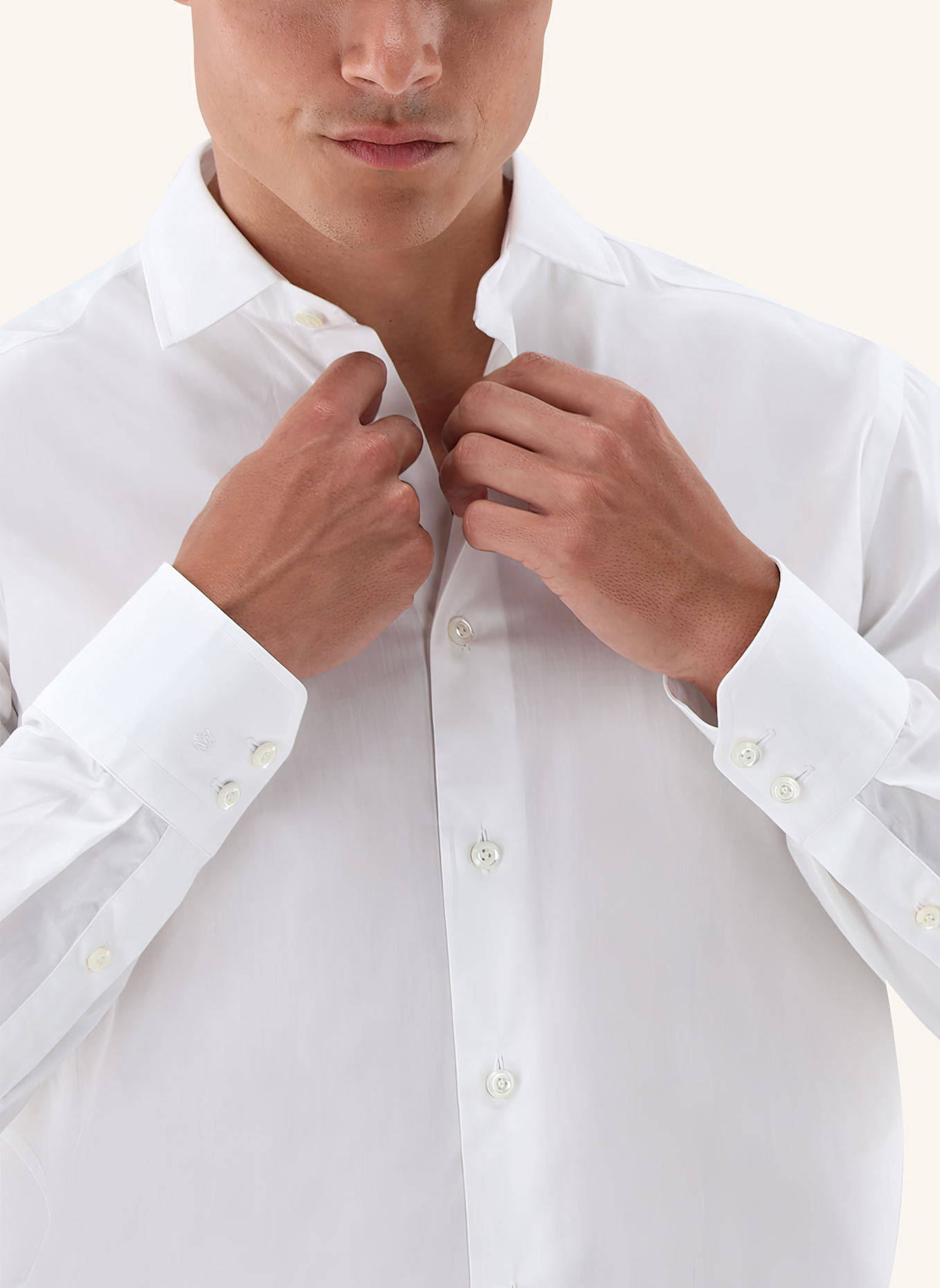 van Laack Hemd Tailor Fit: WEISS