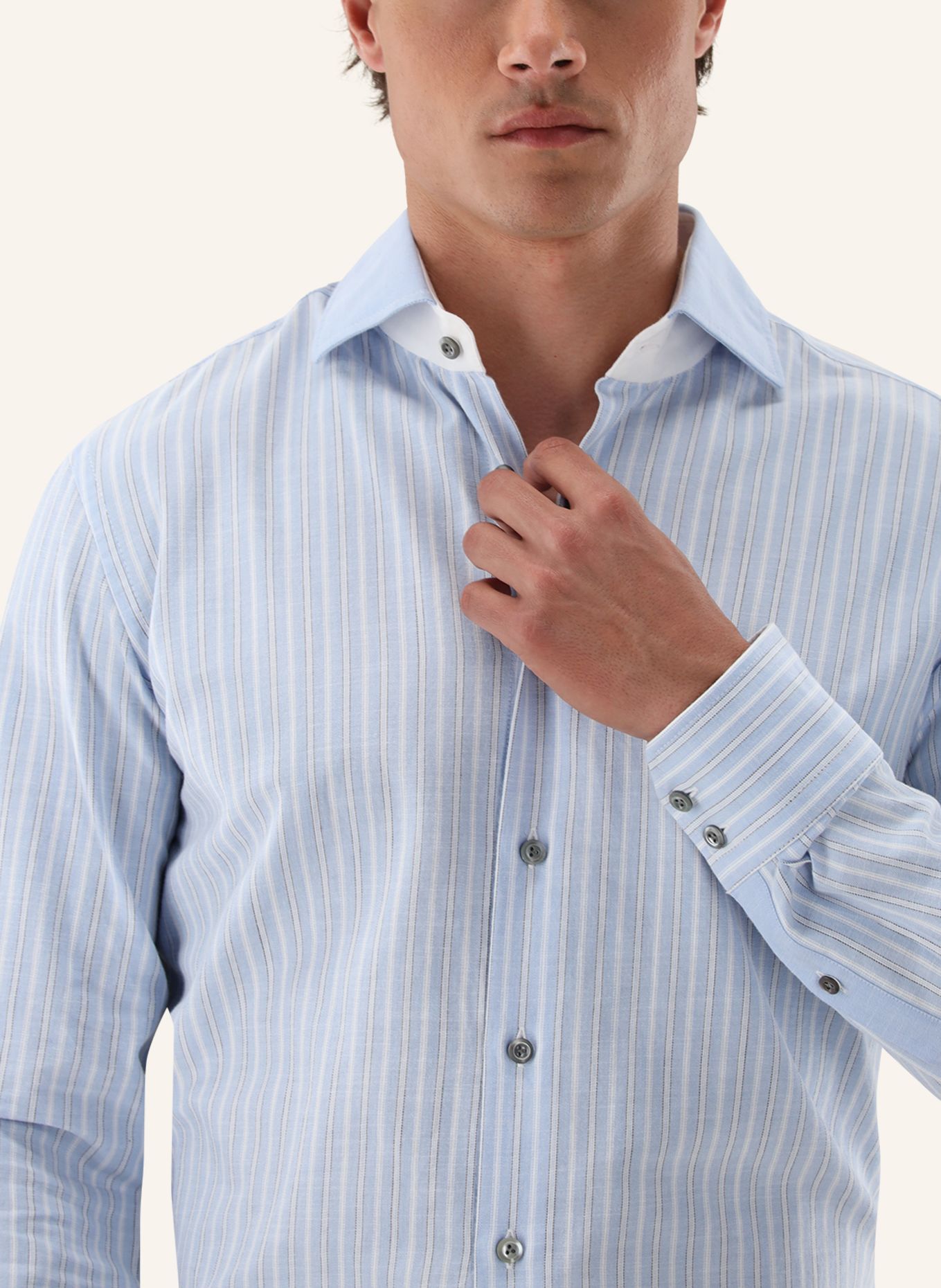 van Laack Hemd Slim Fit: HELLBLAU