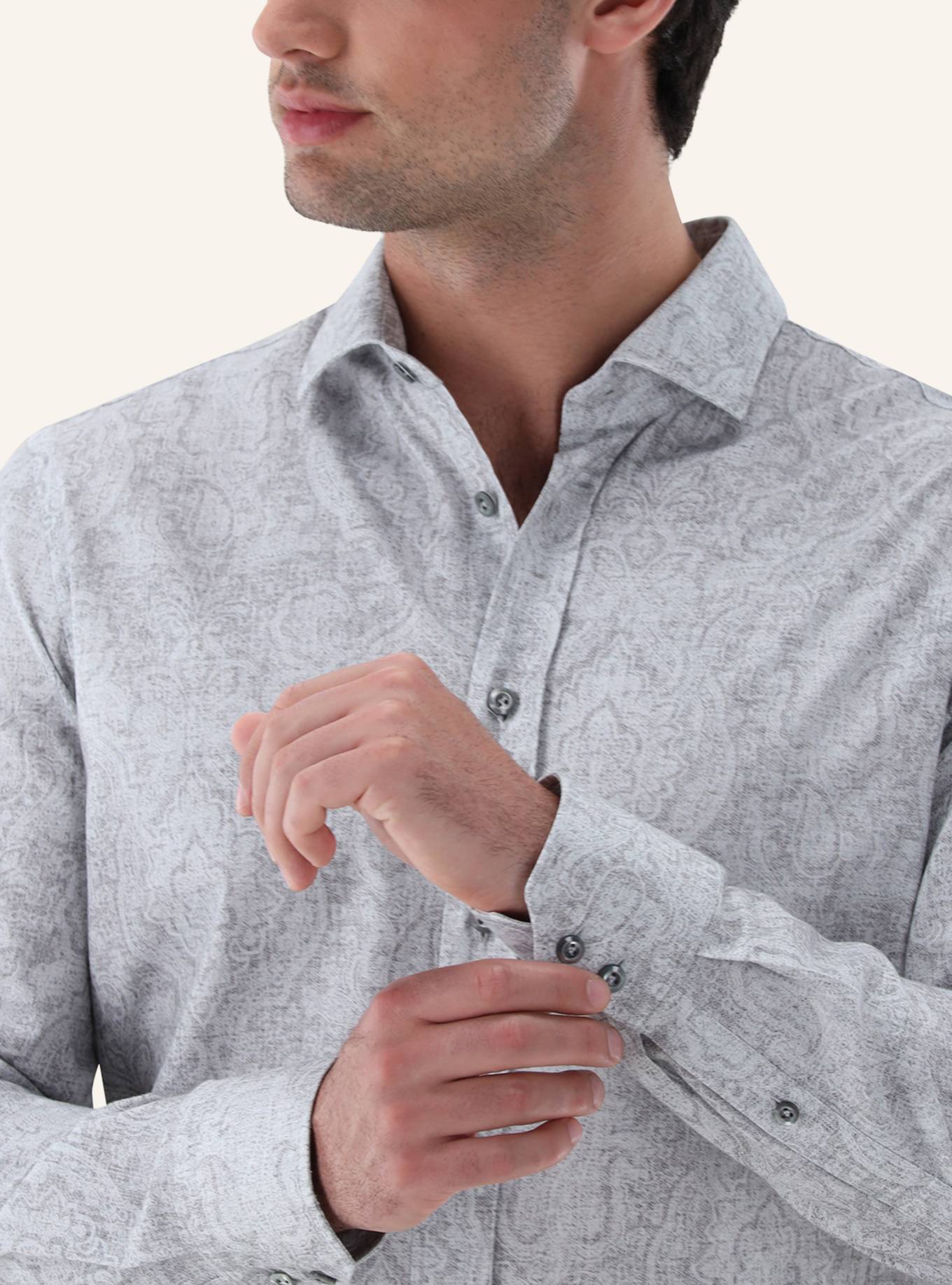 van Laack Hemd Tailor Fit: GRAU