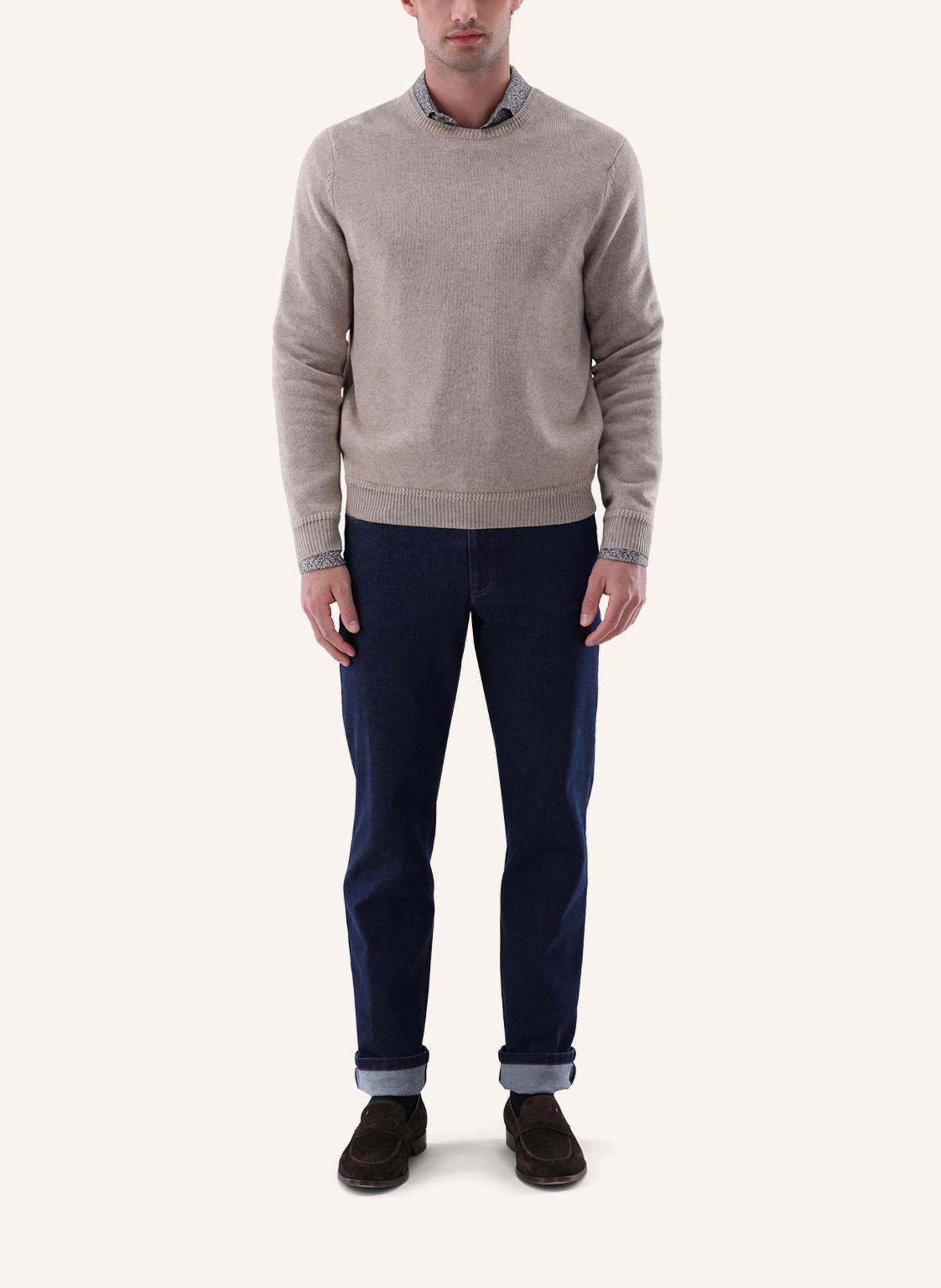 van Laack Pullover: BEIGE/ BRAUN