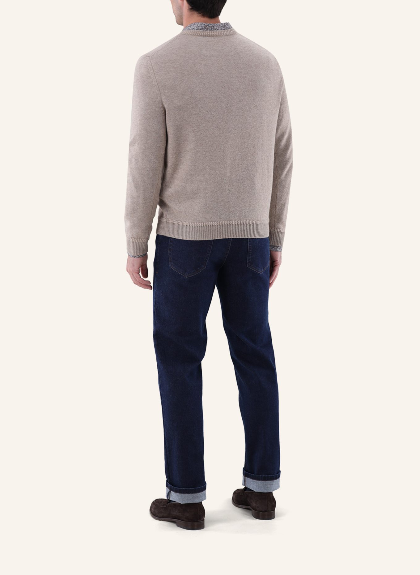 van Laack Pullover: BEIGE/ BRAUN