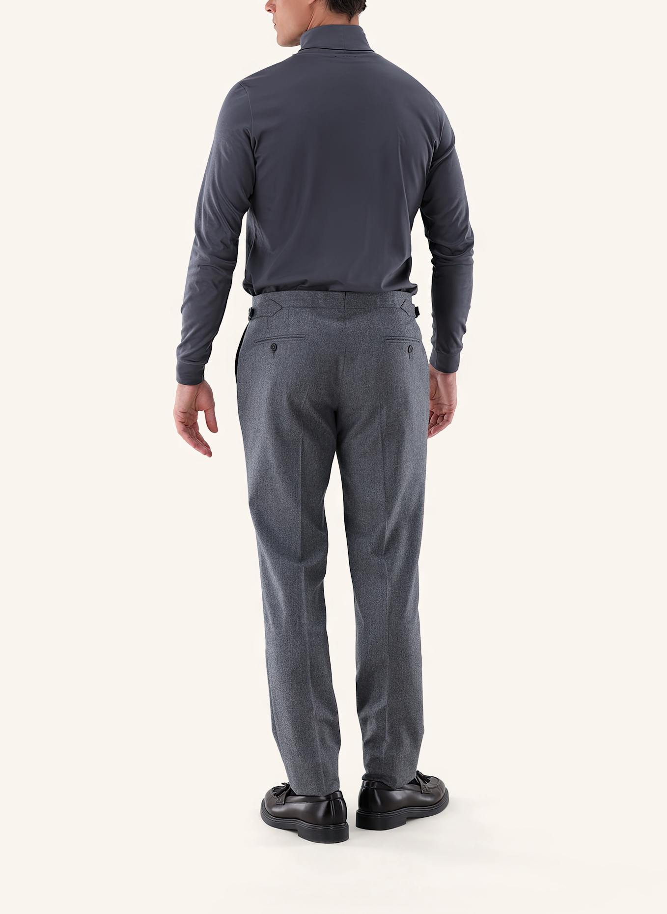 van Laack Longsleeves Polo: GRAU