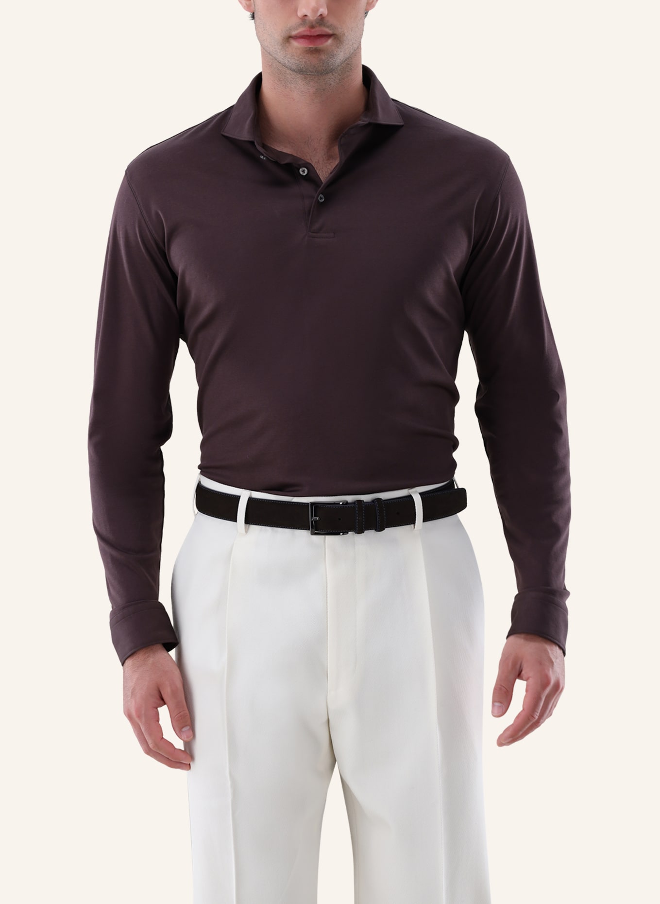 van Laack Hemd Polo: BRAUN