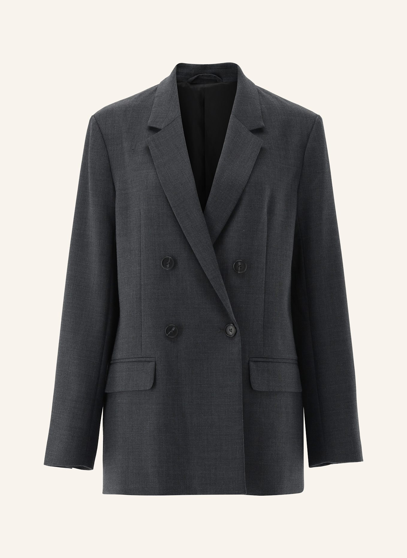 van Laack Mantel Modern Fit: DUNKELGRAU