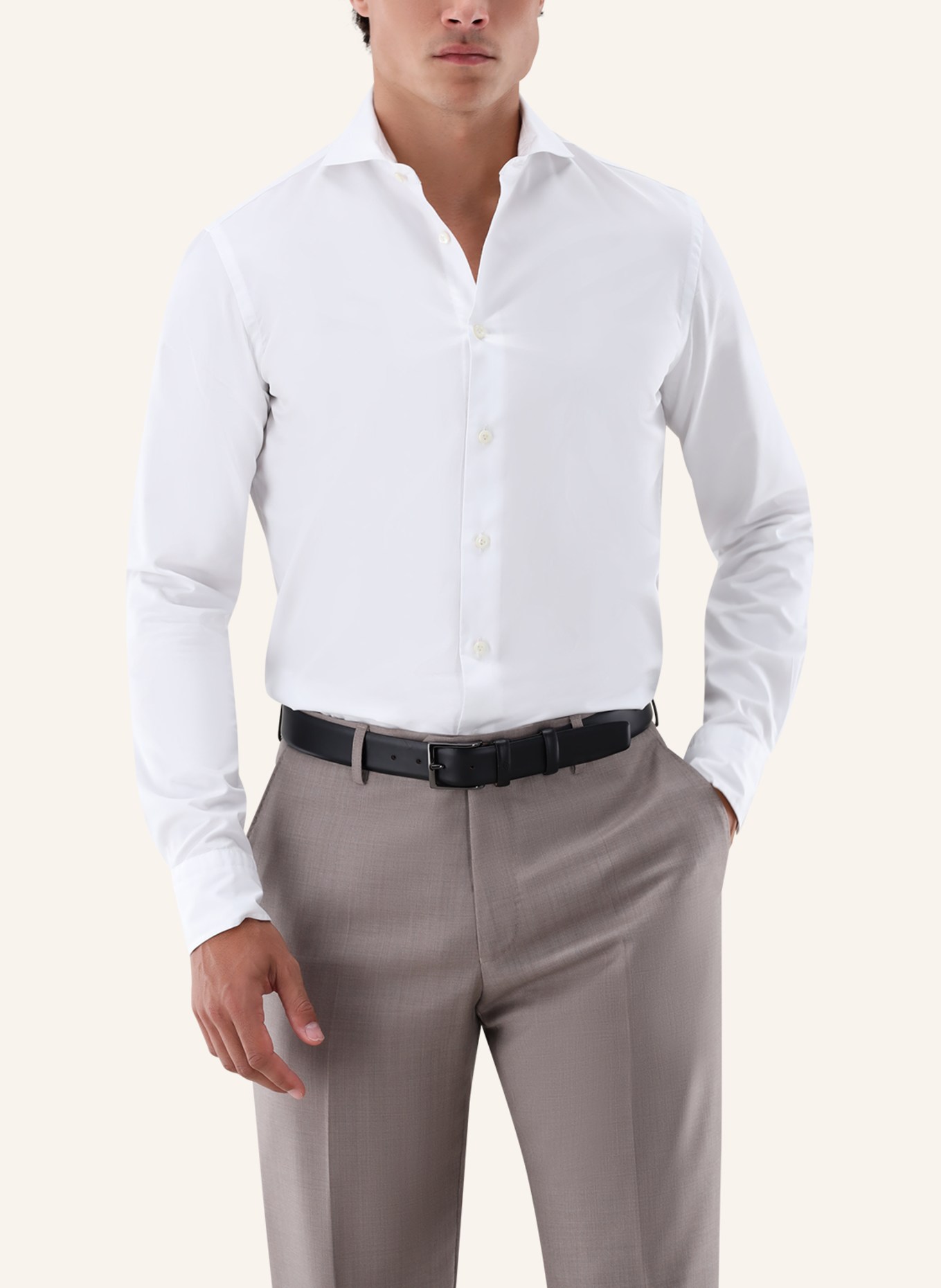 van Laack Hemd Slim Fit: WEISS