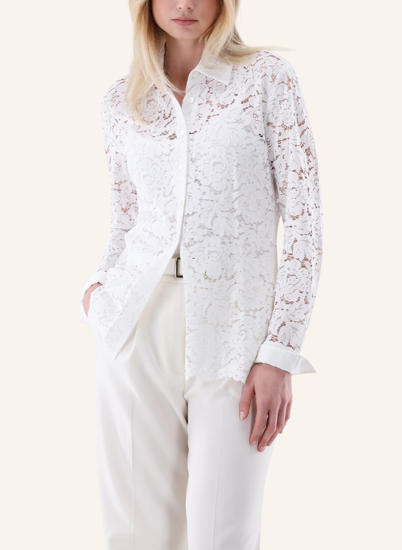 van Laack Bluse Modern Fit: BEIGE