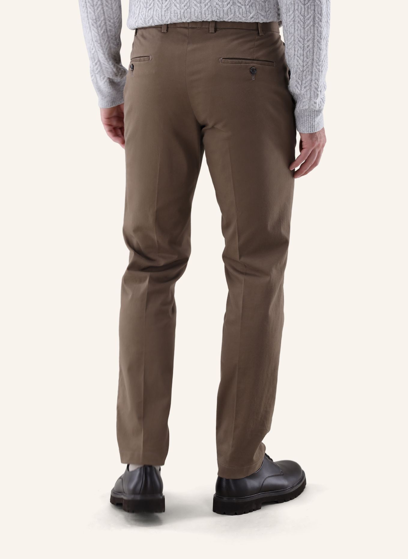 van Laack Hose Slim Fit: BEIGE/ BRAUN