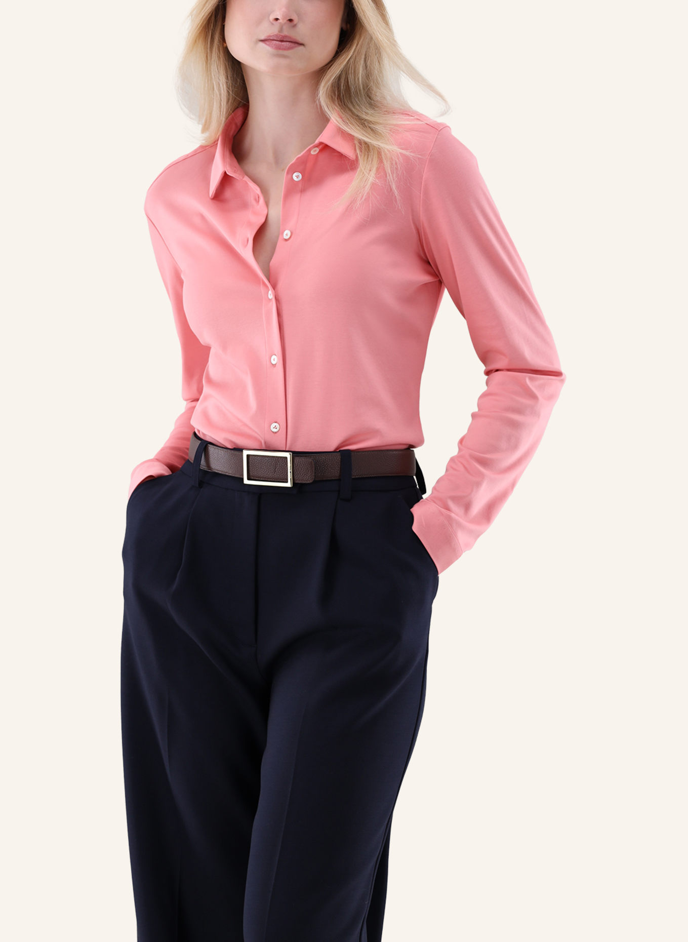 van Laack Bluse Modern Fit: HELLROT