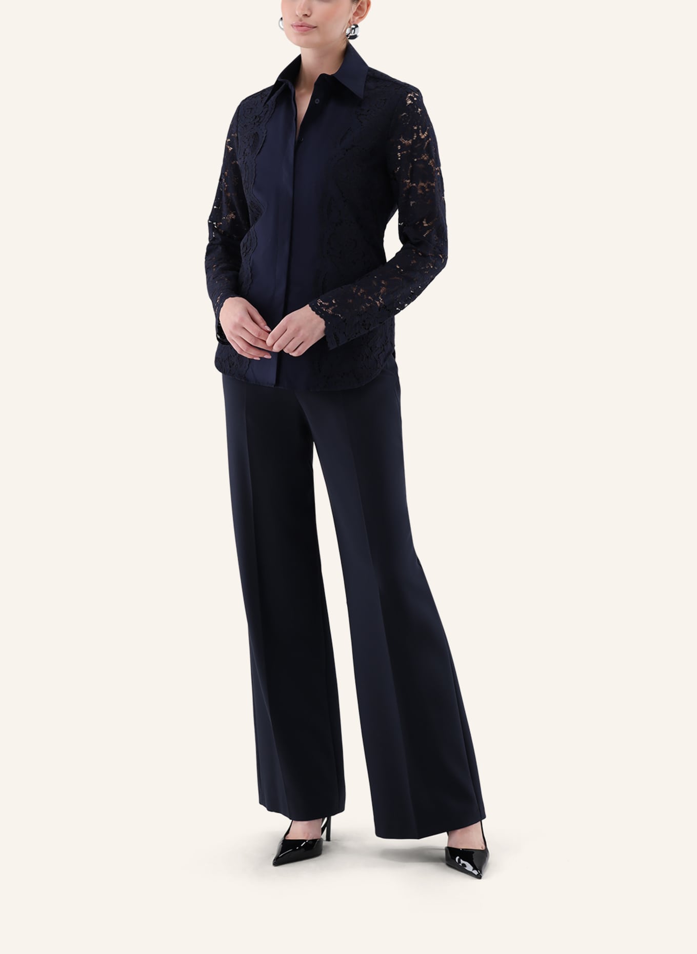 van Laack Bluse Modern Fit: DUNKELBLAU