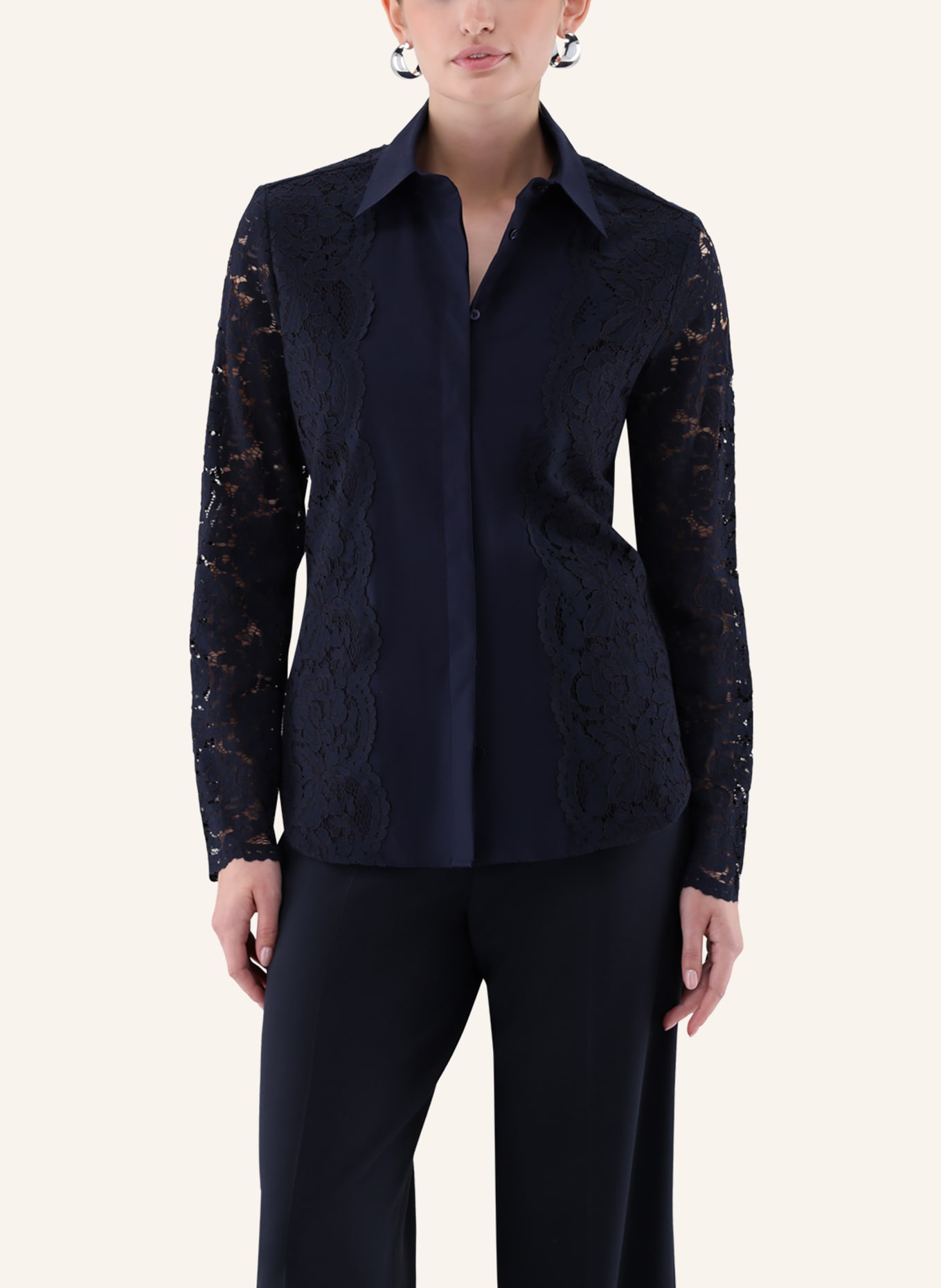van Laack Bluse Modern Fit: DUNKELBLAU