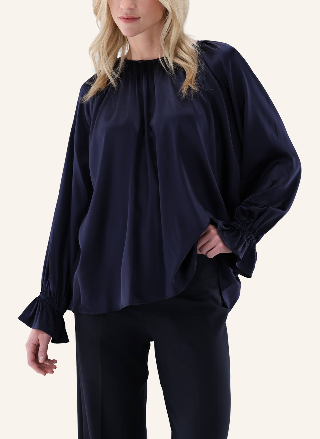 van Laack Bluse Modern Fit: DUNKELBLAU