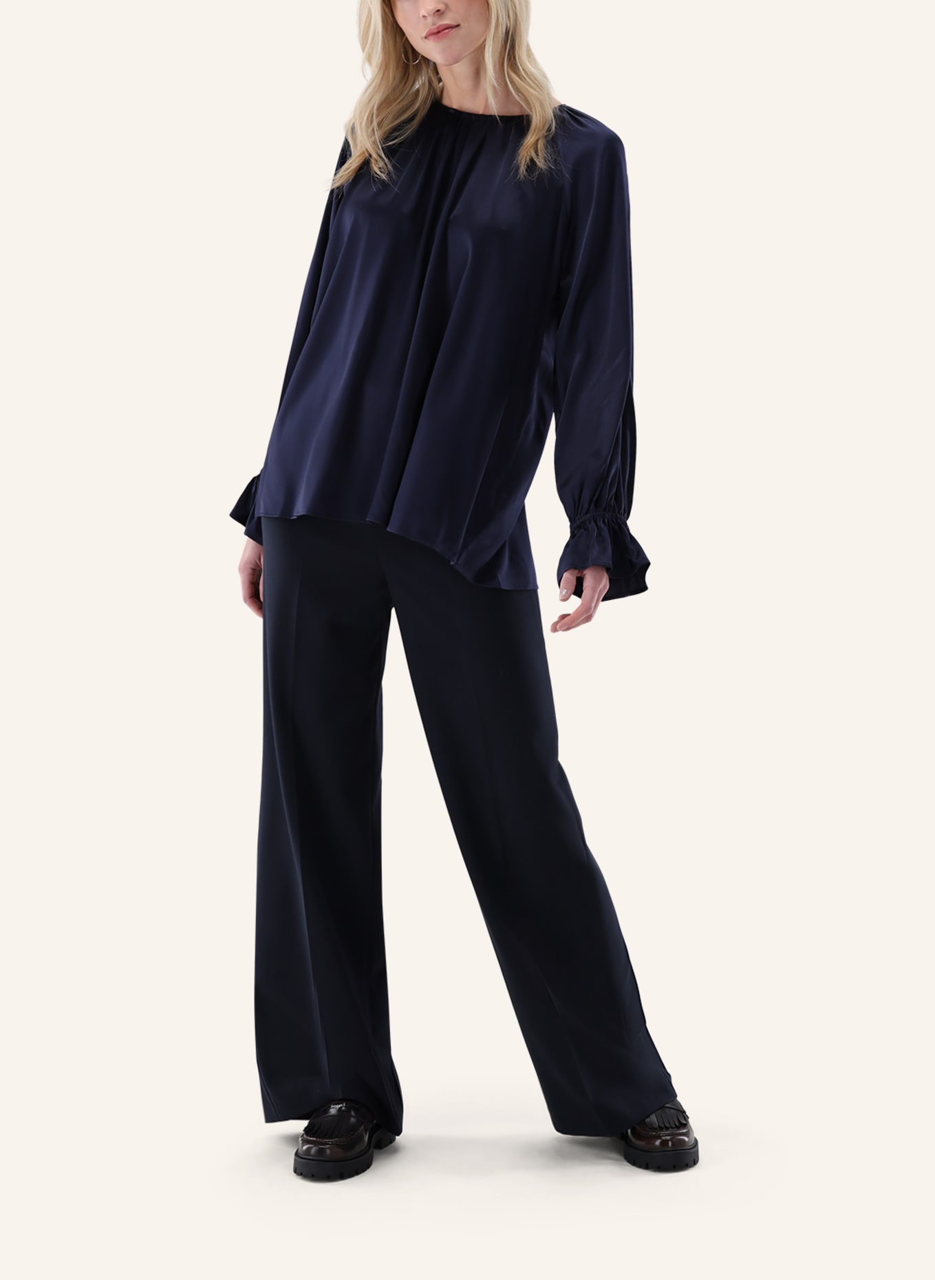 van Laack Bluse Modern Fit: DUNKELBLAU