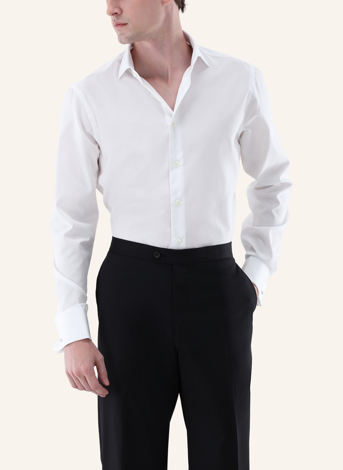 van Laack Hemd Slim Fit: WEISS