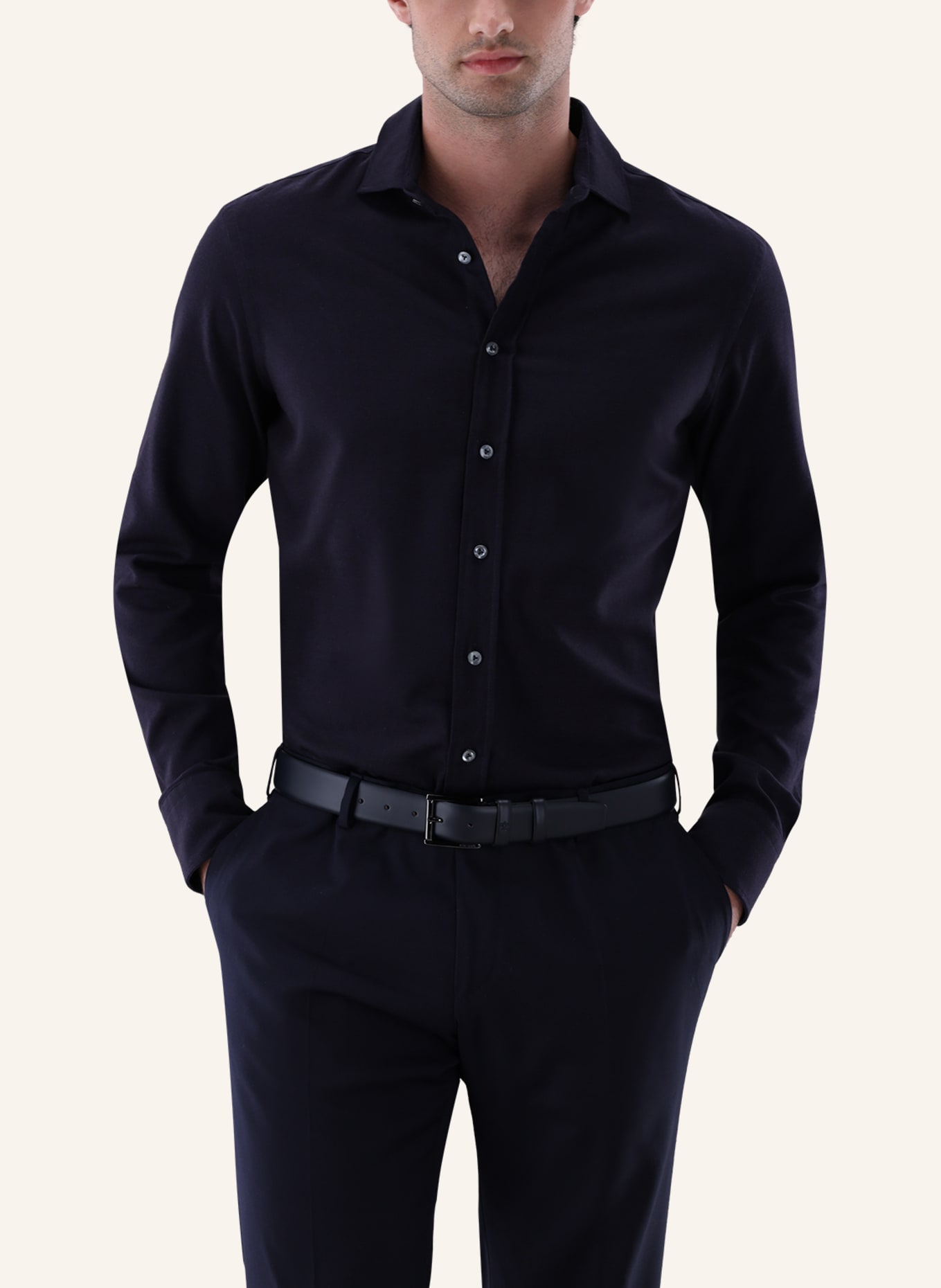 van Laack Hemd Tailor Fit: DUNKELBLAU