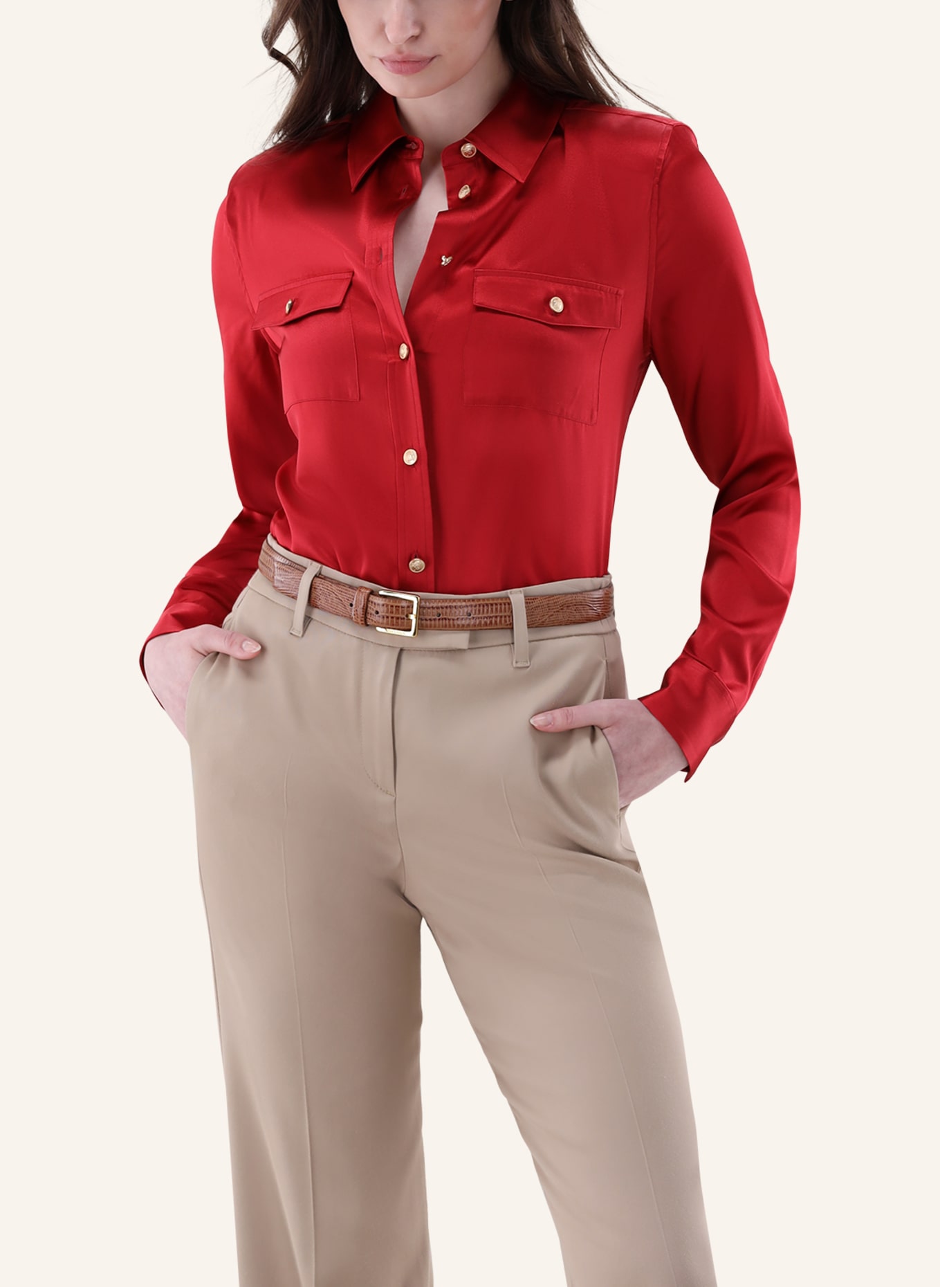 van Laack Bluse Modern Fit: ROT