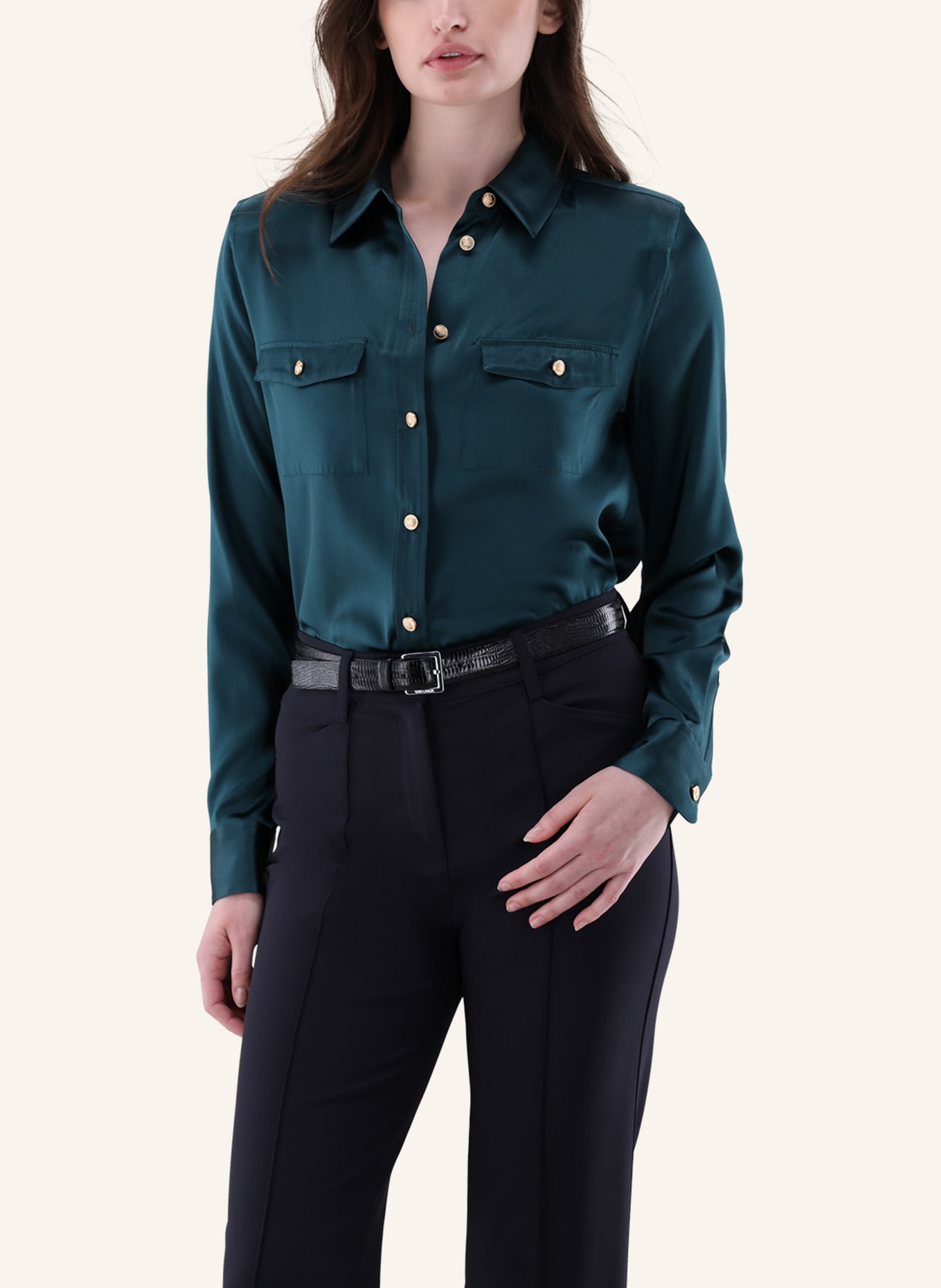 van Laack Bluse Modern Fit: GRÜN