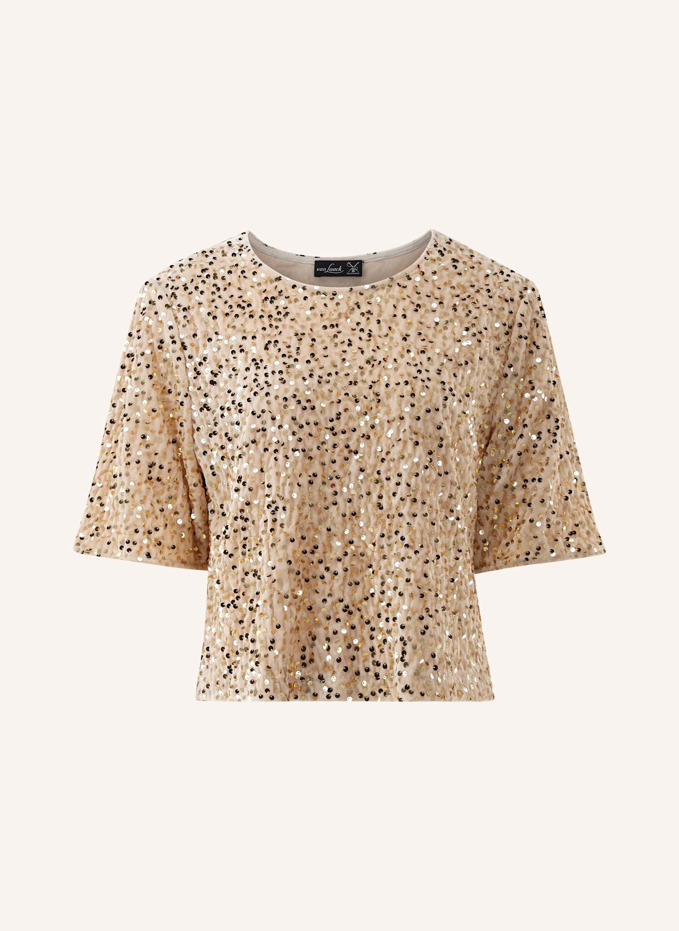 van Laack Bluse Modern Fit: BEIGE/ BRAUN
