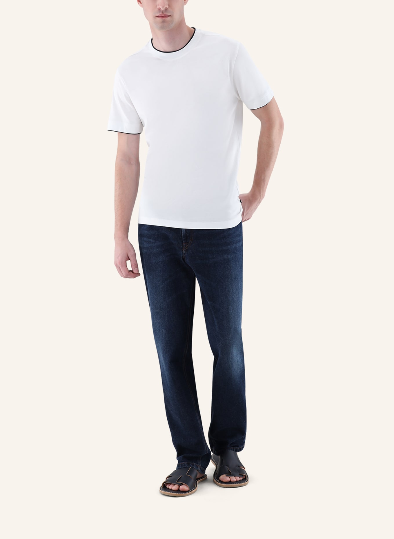 van Laack T-Shirt Polo: WEISS