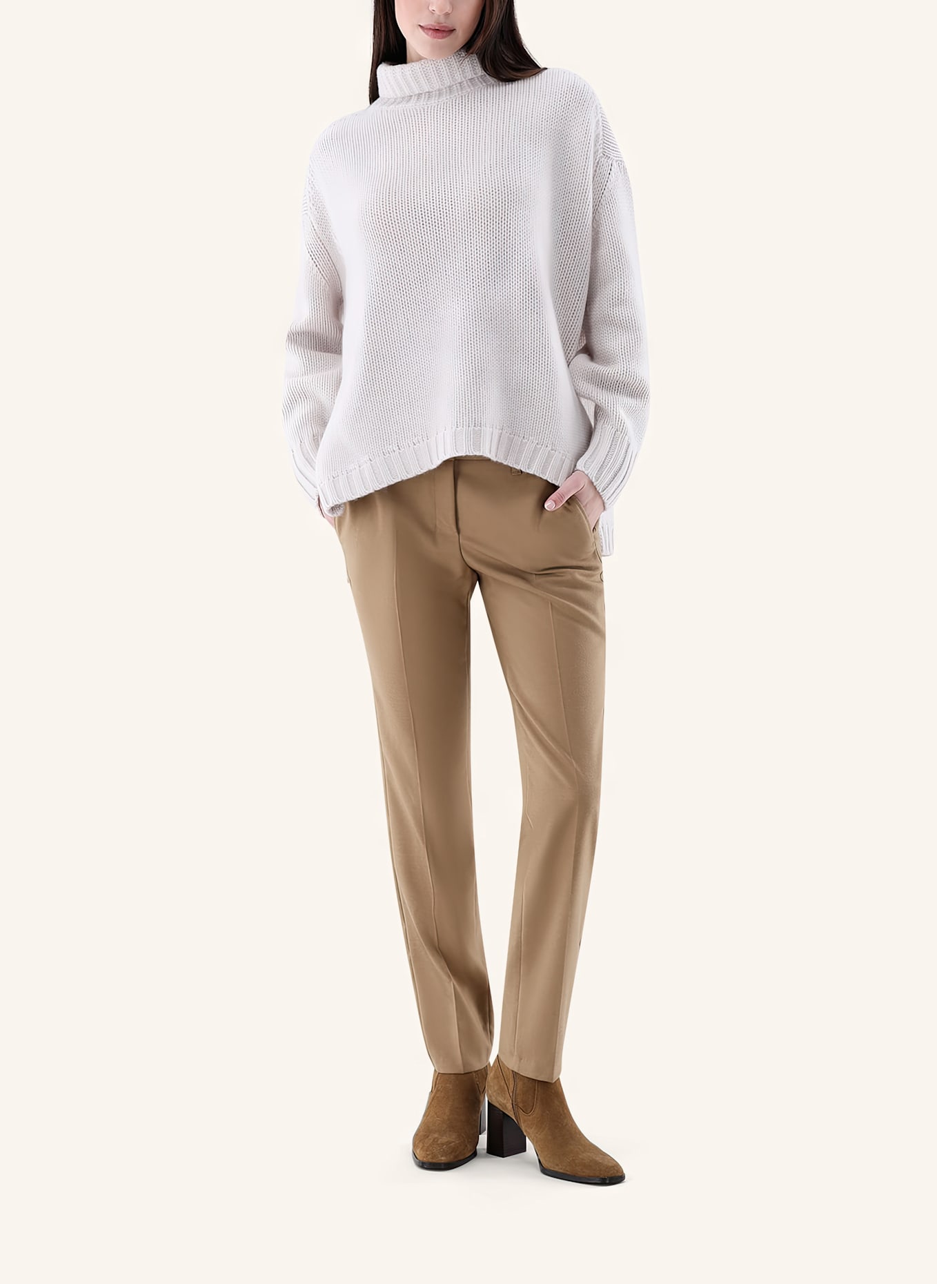van Laack Pullover: BEIGE/ BRAUN