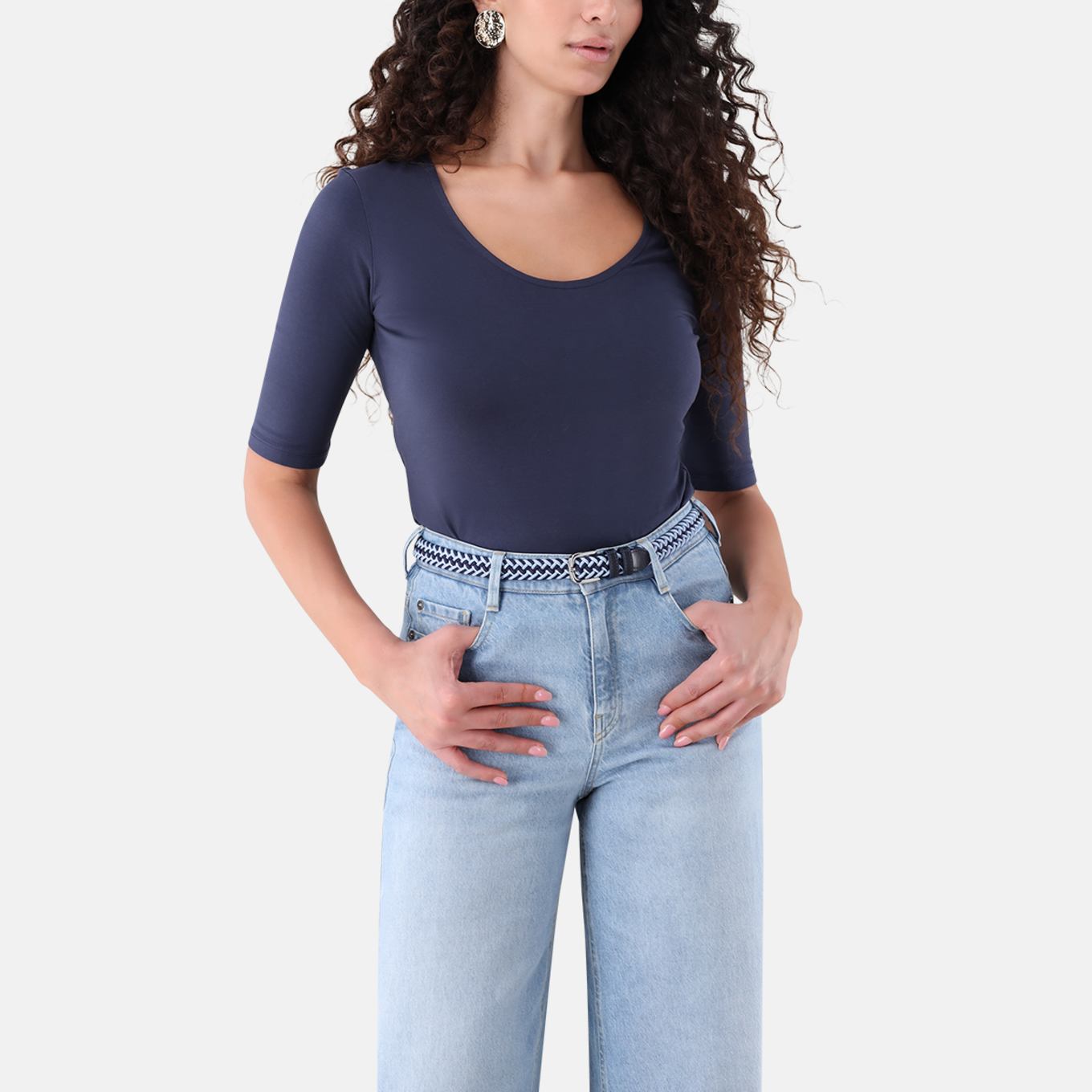 van Laack T-Shirt Modern Fit: DUNKELBLAU